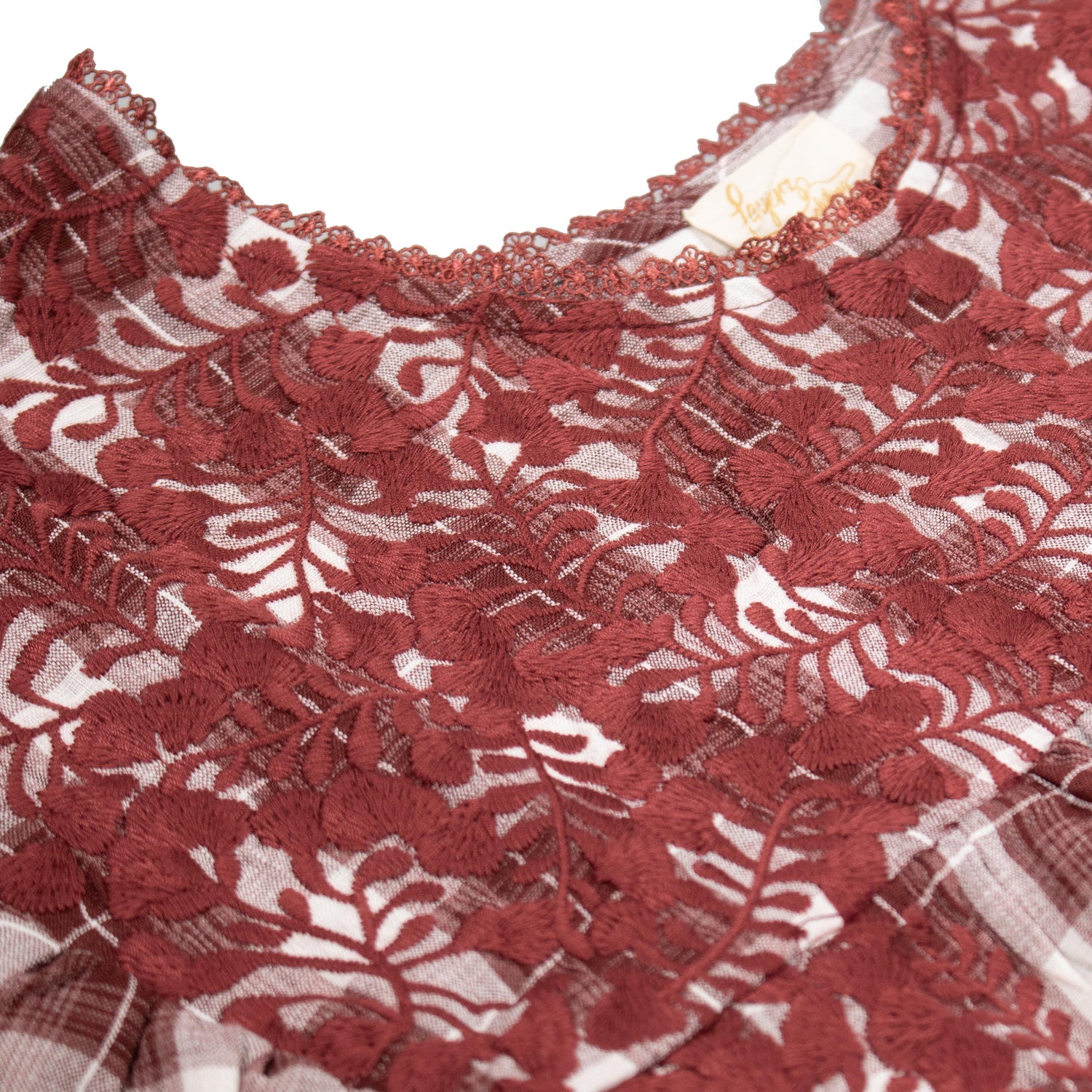 Magnolia Plaid Top