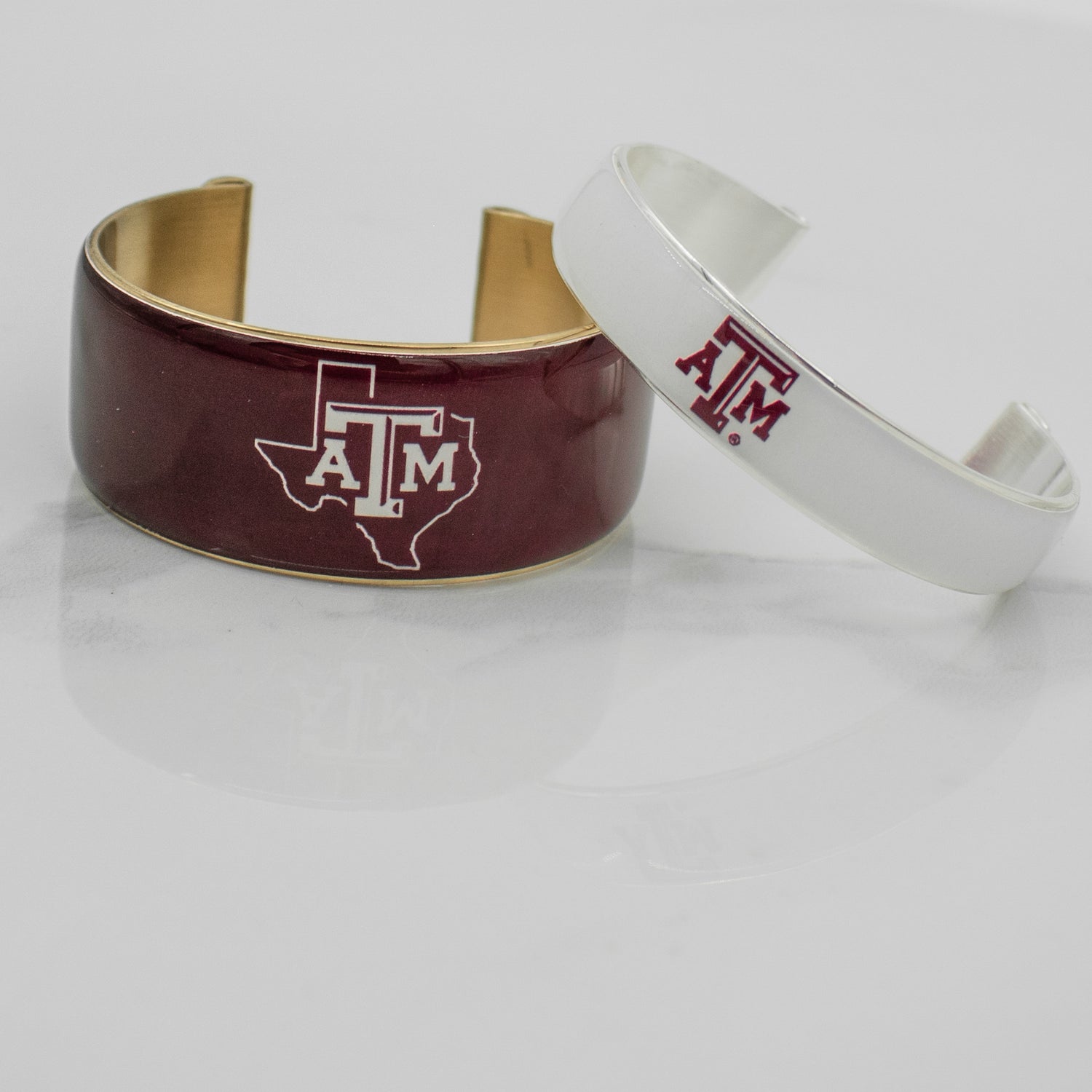 Texas A&M Art Deco Cuff Bracelet