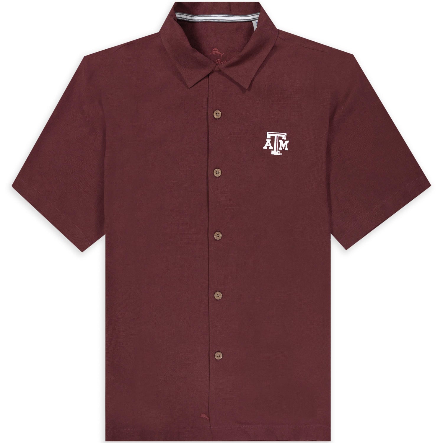 Texas A&M Tommy Bahamas Sport Tropical Maroon Button Down