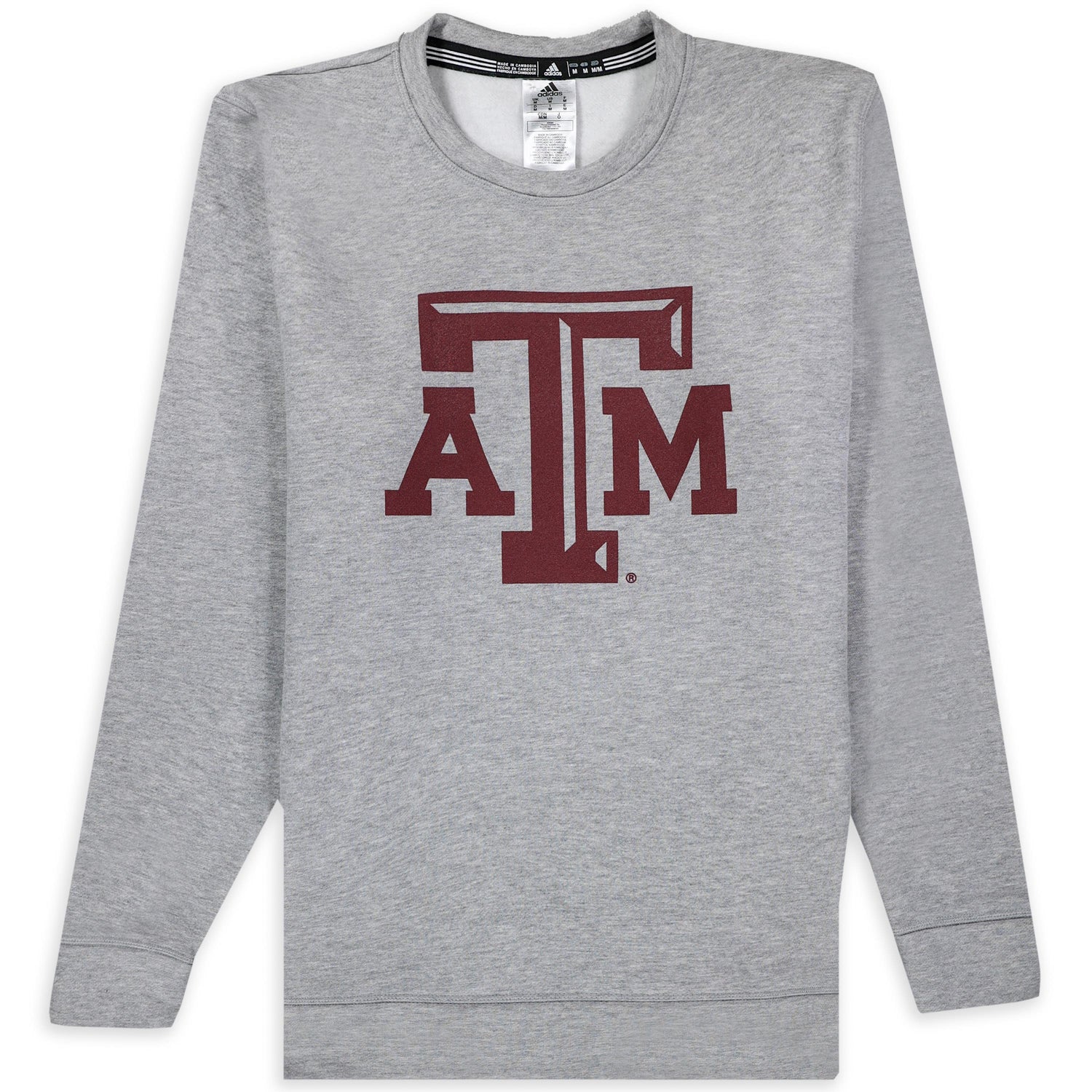 Texas A&M Adidas Beveled ATM Fleece Crewneck