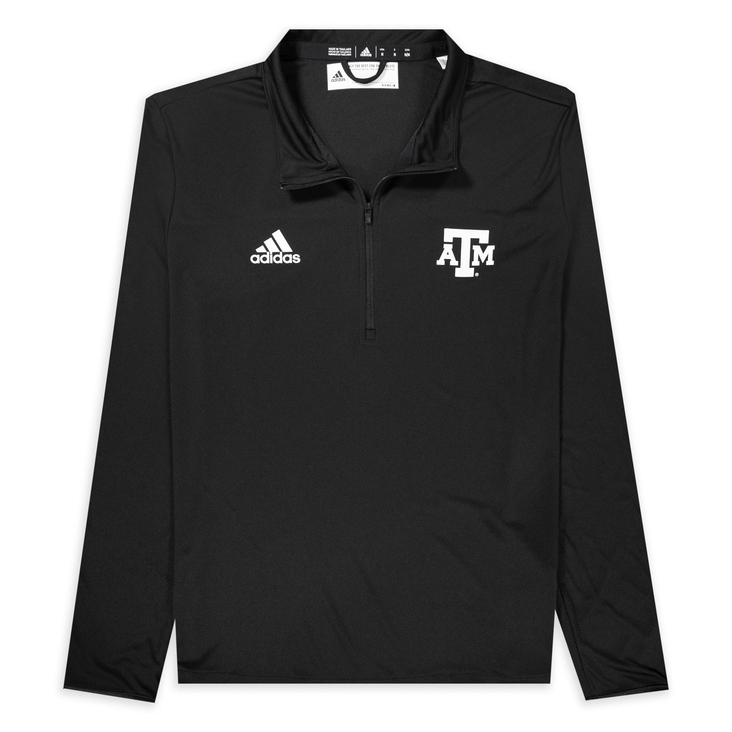 Texas A&M Adidas Under the Lights Black Knit Quarter Zip Pullover
