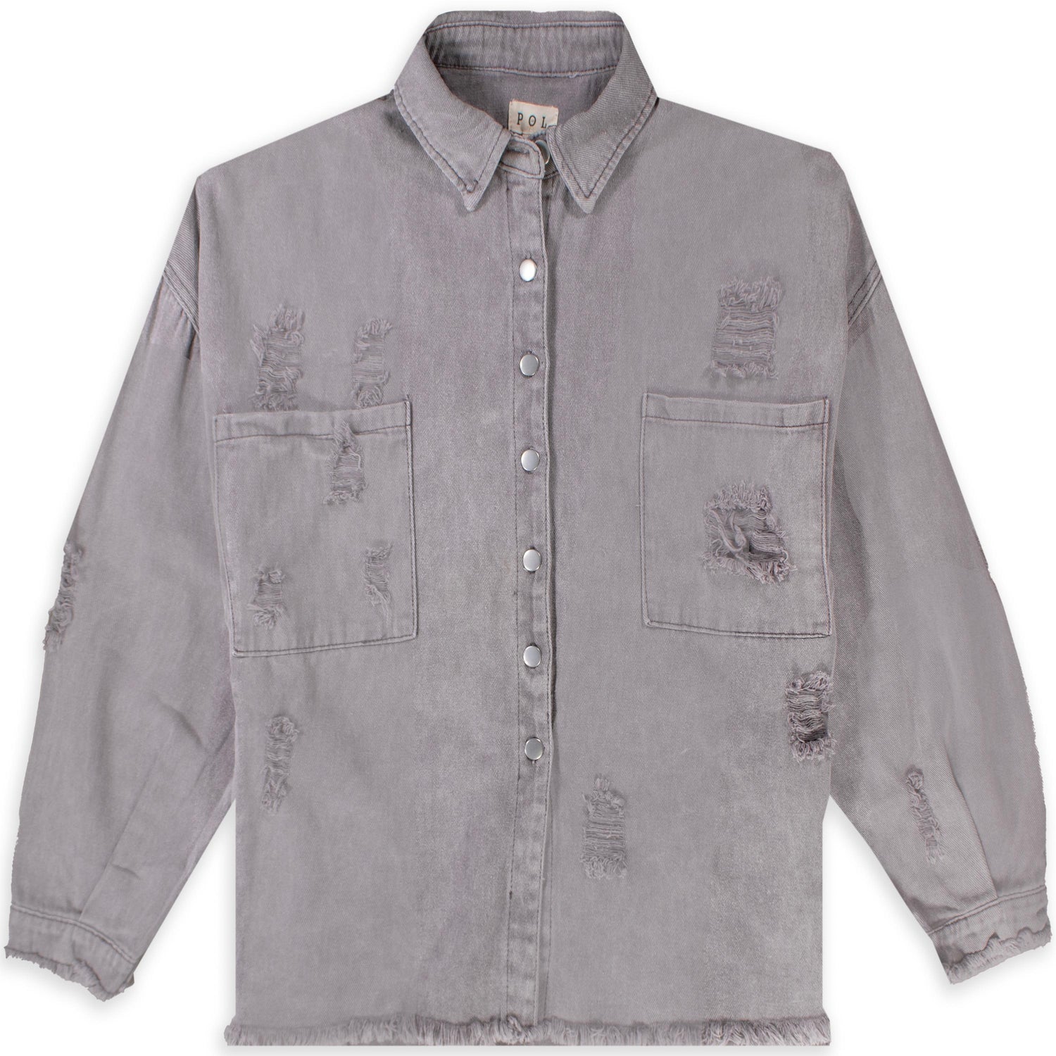 Distressed Buttondown Jacket