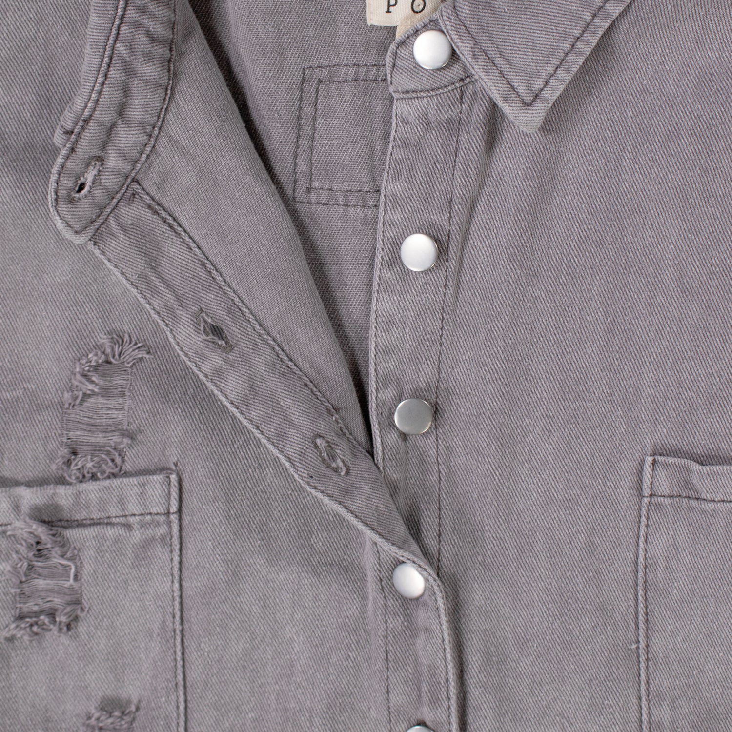 Distressed Buttondown Jacket