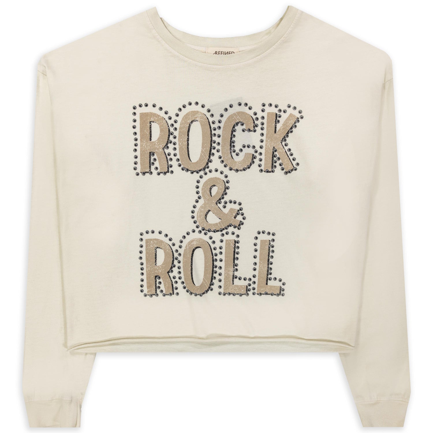 Rock & Roll Punch Out Long Sleeve Crop