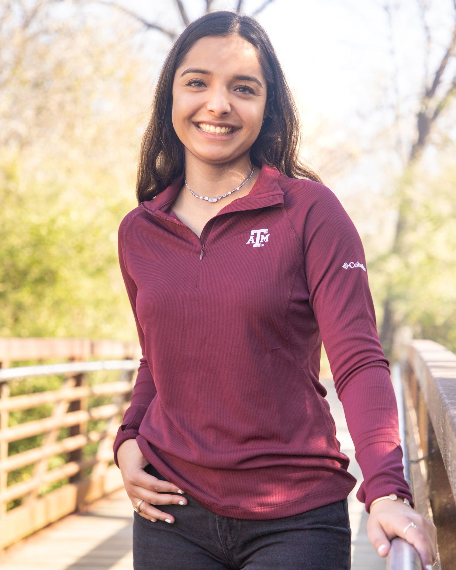 Texas A&M Columbia Omni Wick Flop Shot 1/4 Zip