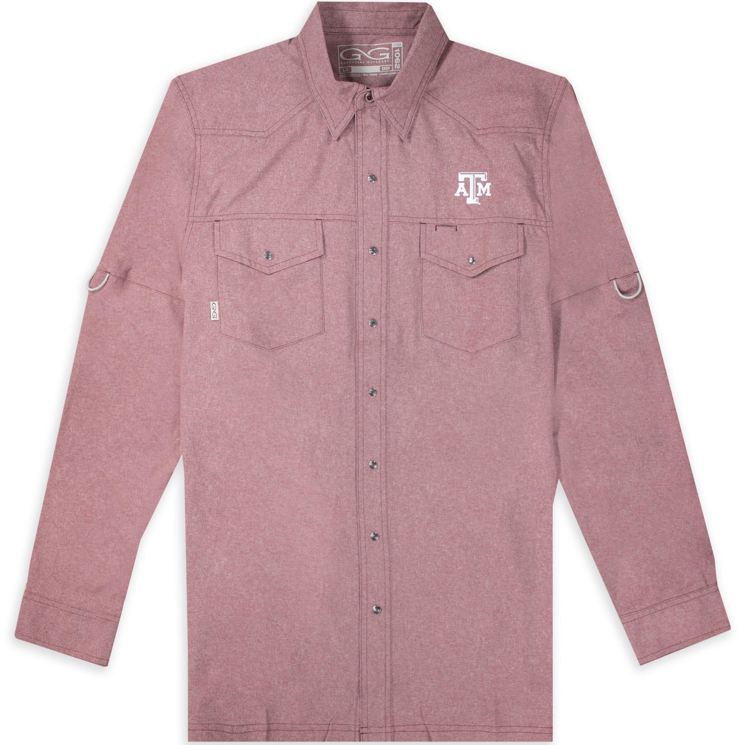 Texas A&M Maroon Pearl Snap Shirt Logo