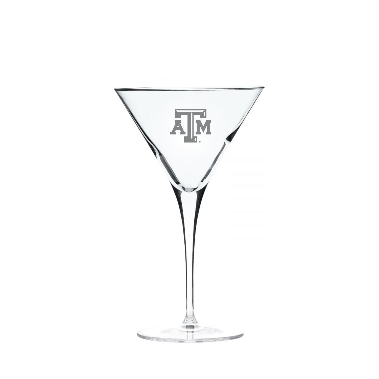 Texas A&M Set of 2 Martini Glasses