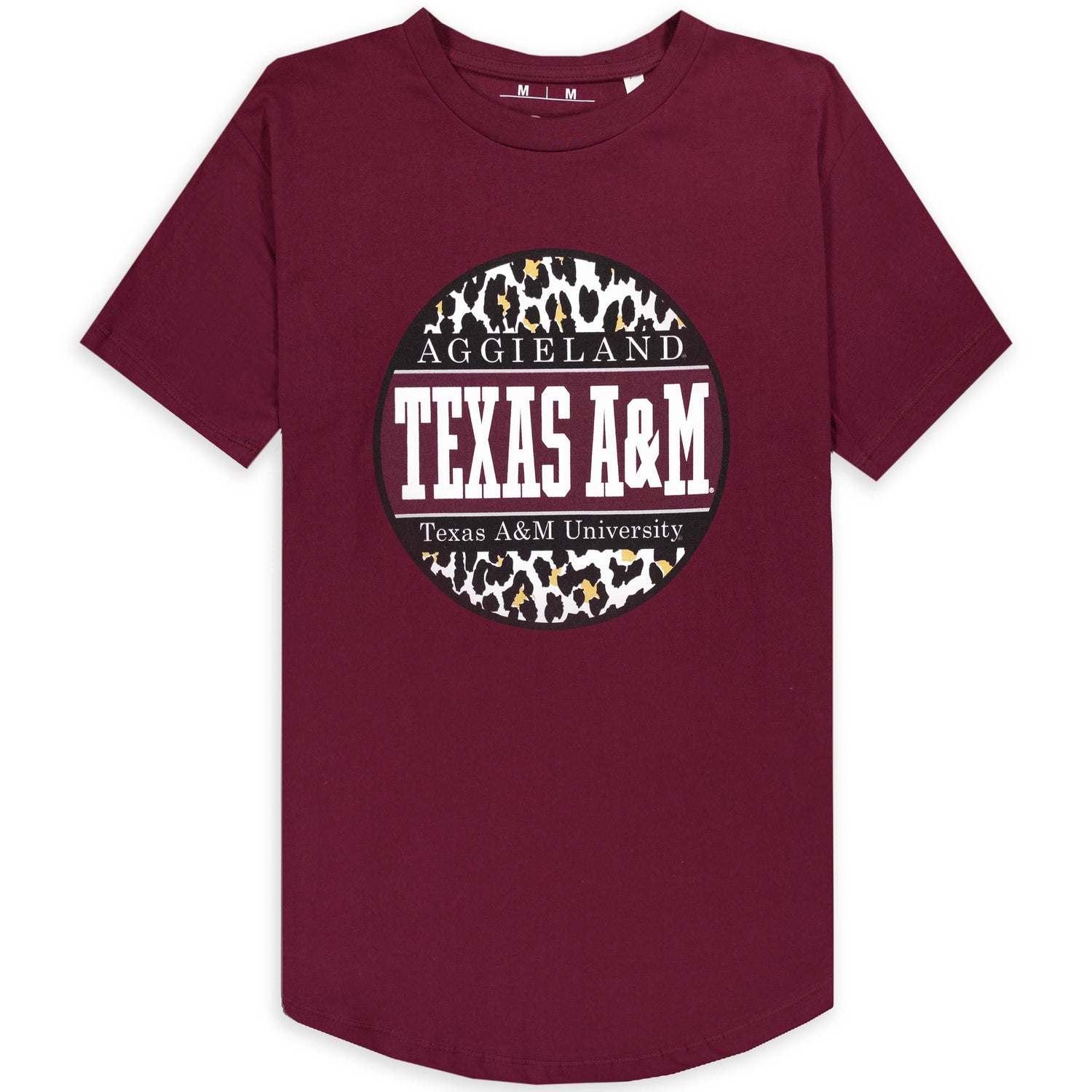 Texas A&M Basic Women's Leopard Block Top