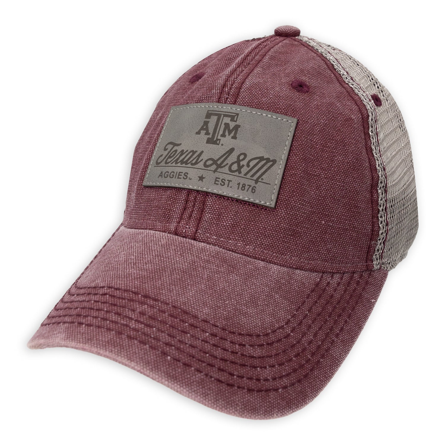 Texas A&M Gray Wash Patch Cap