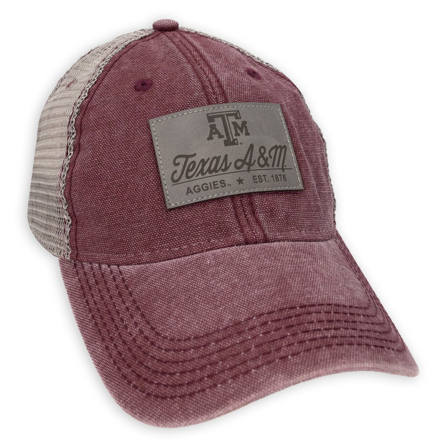 Texas A&M Gray Wash Patch Cap