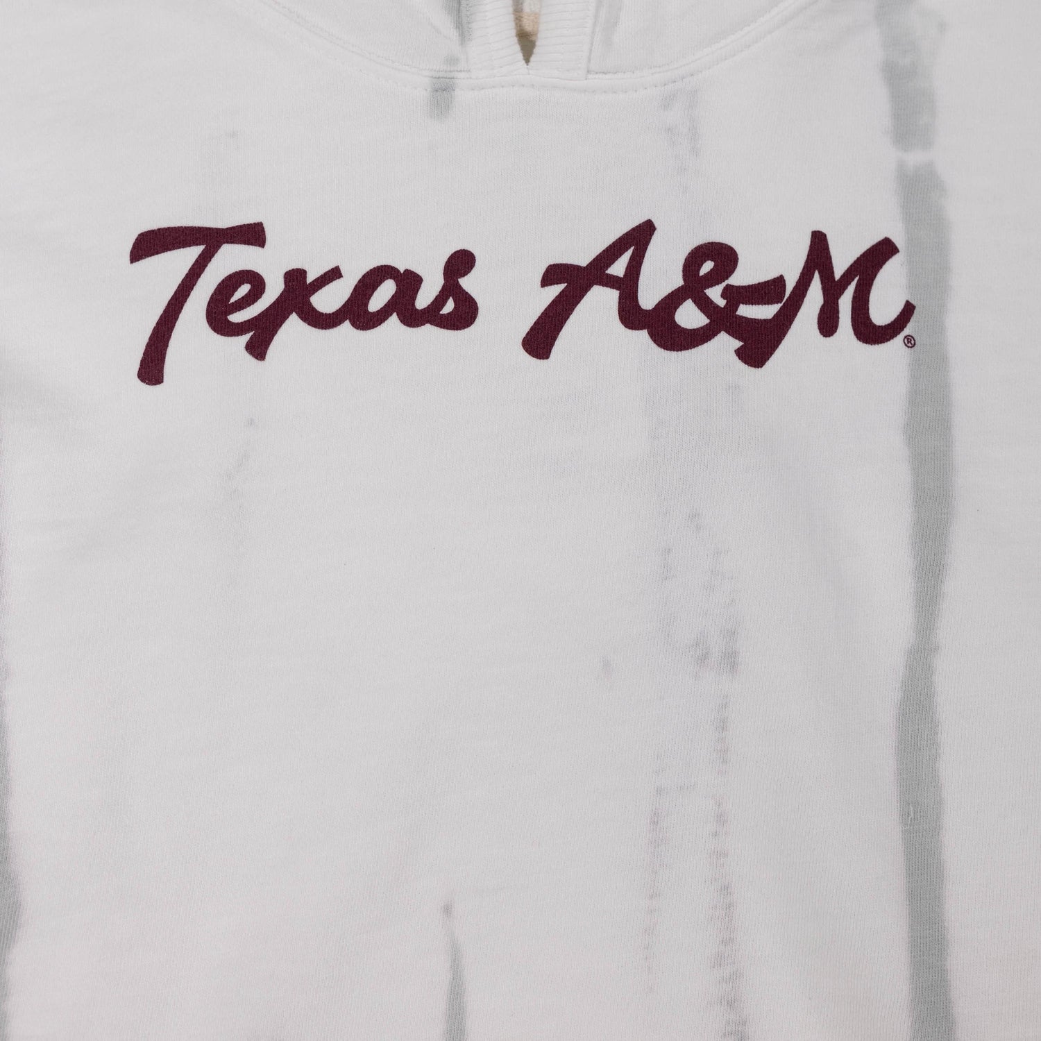 Texas A&M Tie Dye Cropped Terry Hoodie