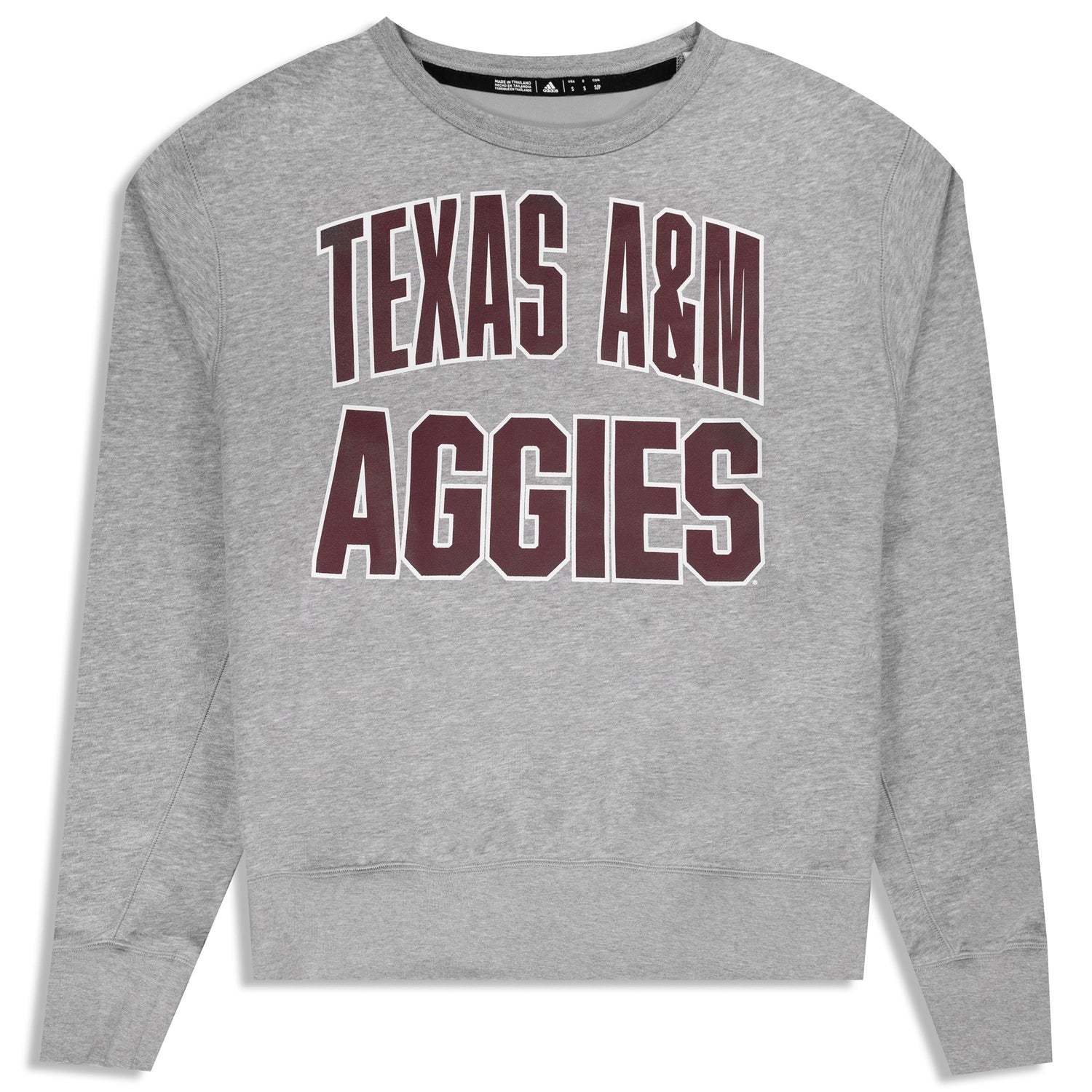 Texas A&M Aggies Adidas Vintage Grey Crewneck