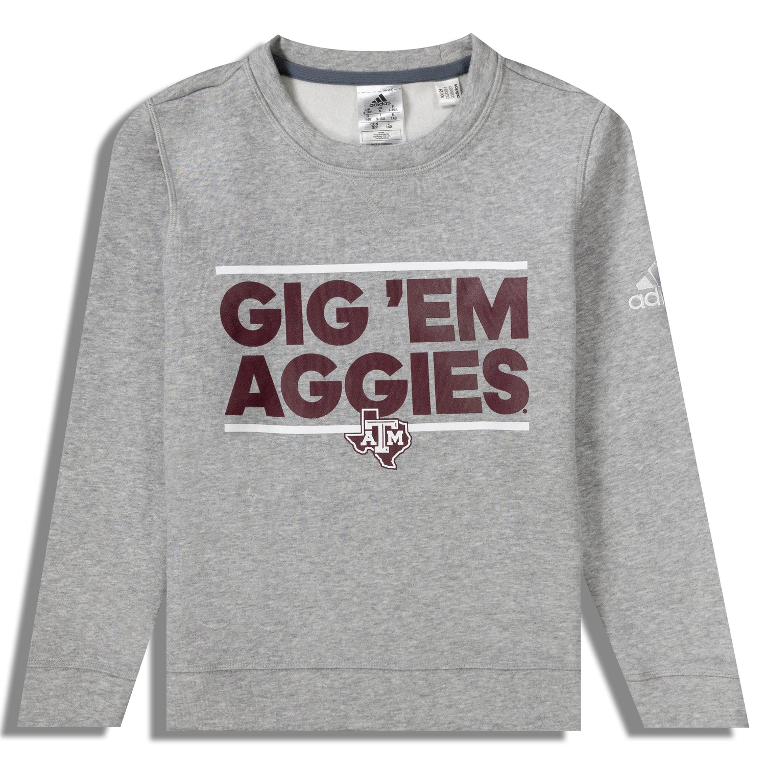 Youth Gig Em Aggies Fleece Crew