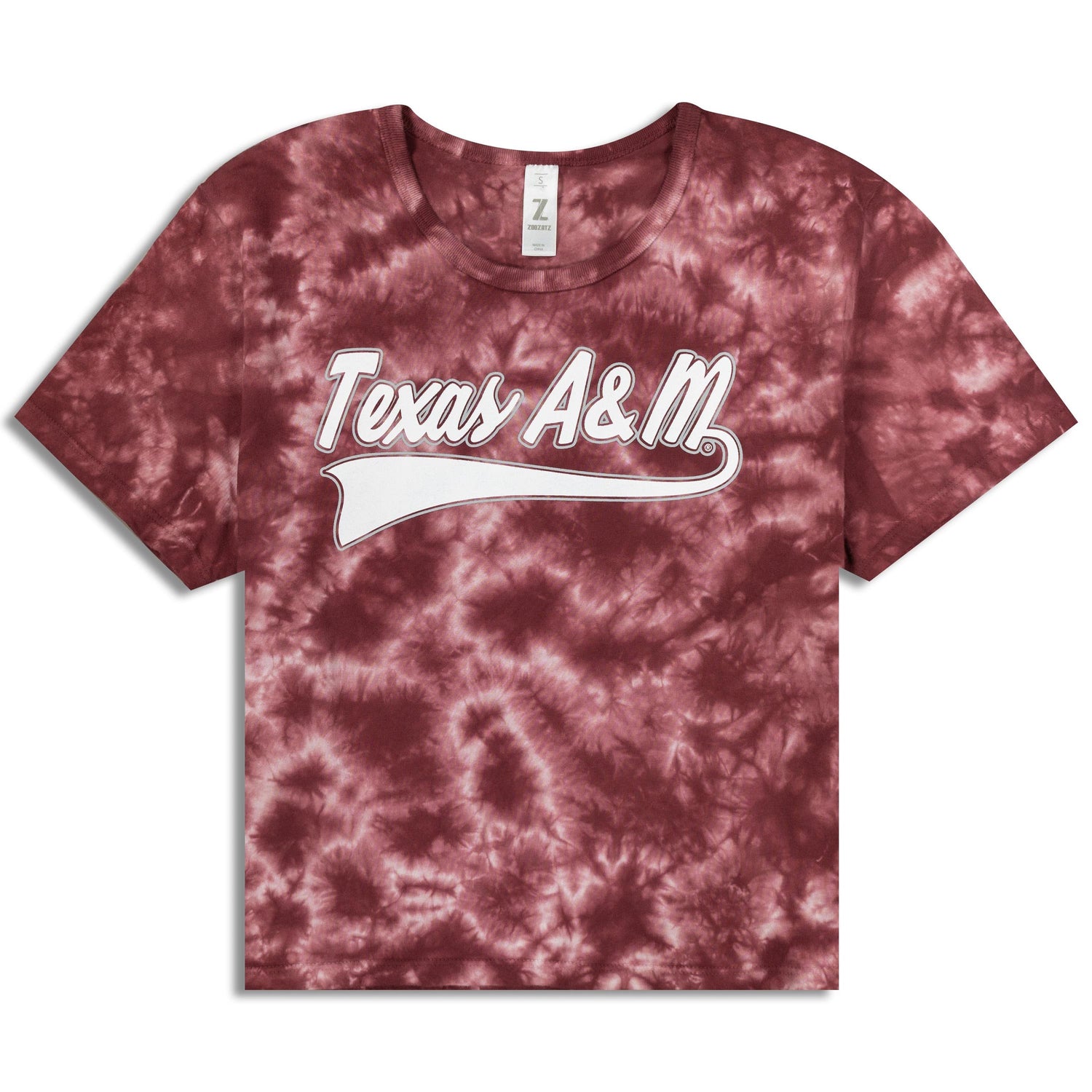 CLOUD WASH SCRIPT TAIL CROP TEE