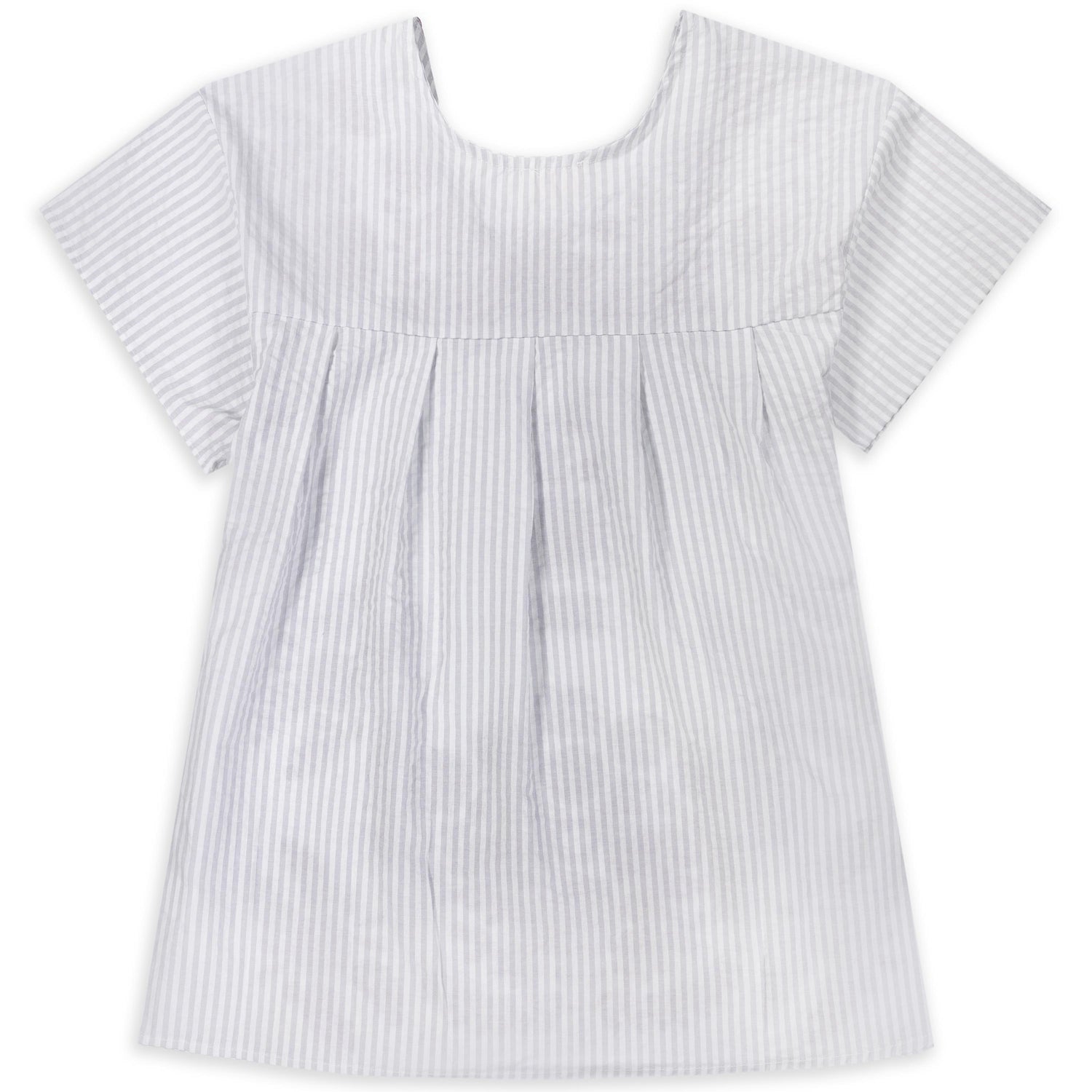 Layerz White Stripe and Maroon Floral Embroidery Top