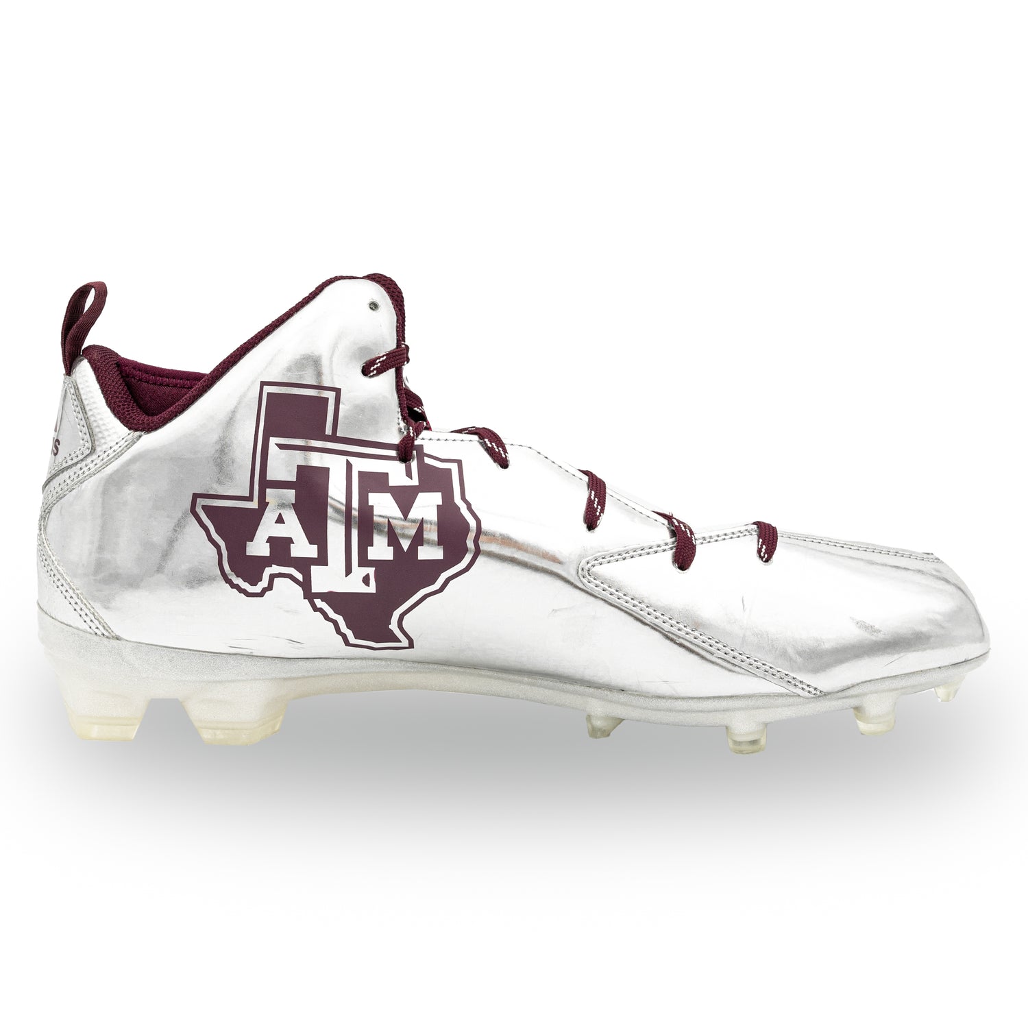 Texas A&M Collectible Adidas Lonestar Chrome & Maroon Cleats