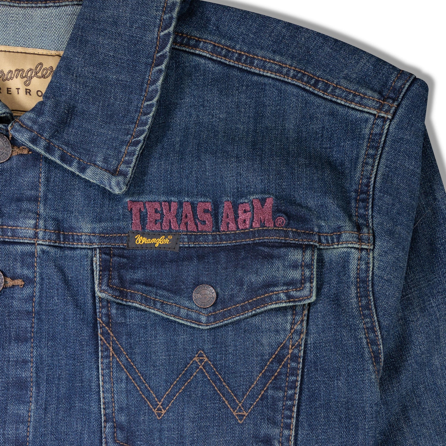 Texas A&M Wrangler Retro Men's Denim Jacket