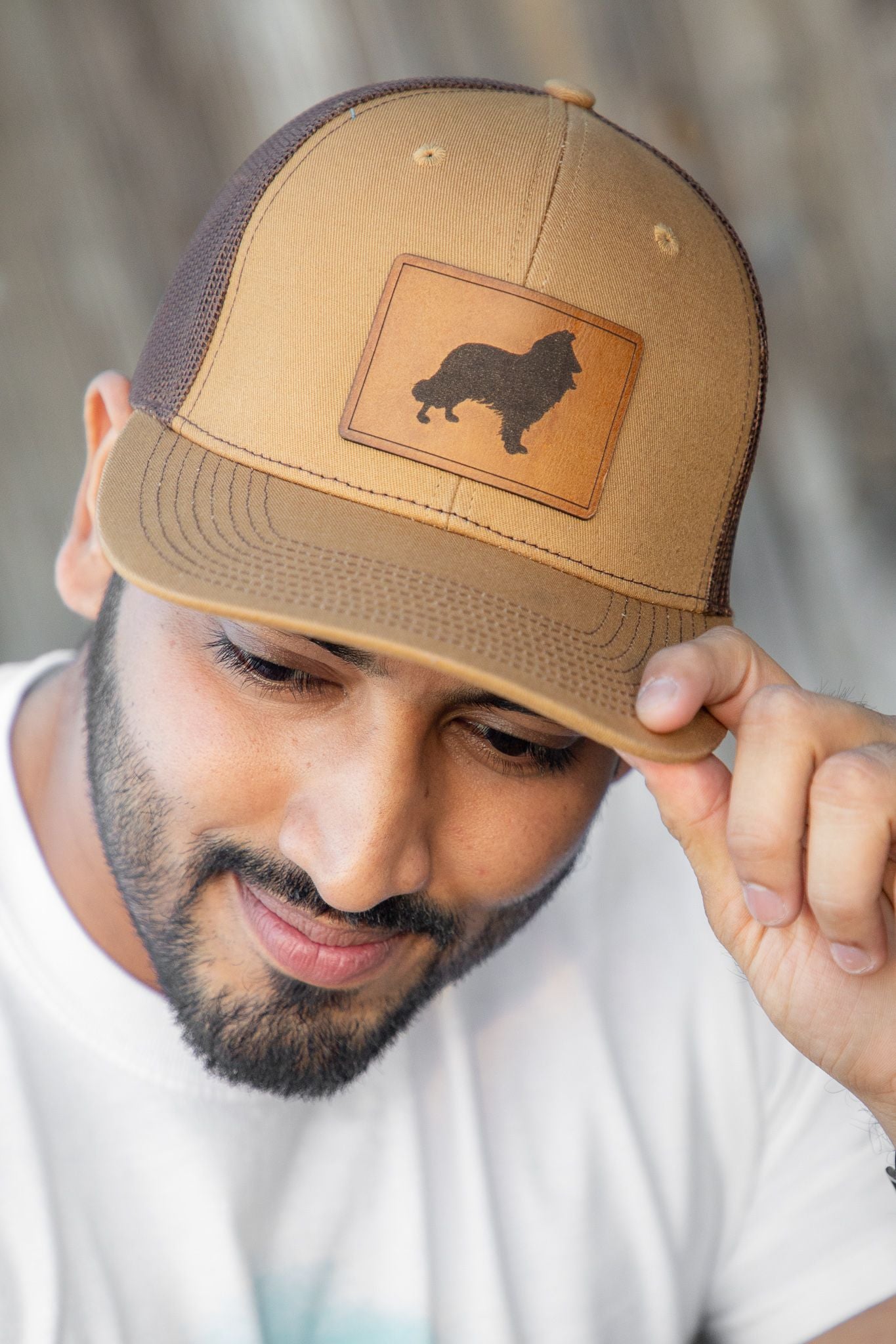 Texas A&M Reveille Leather Patch Hat