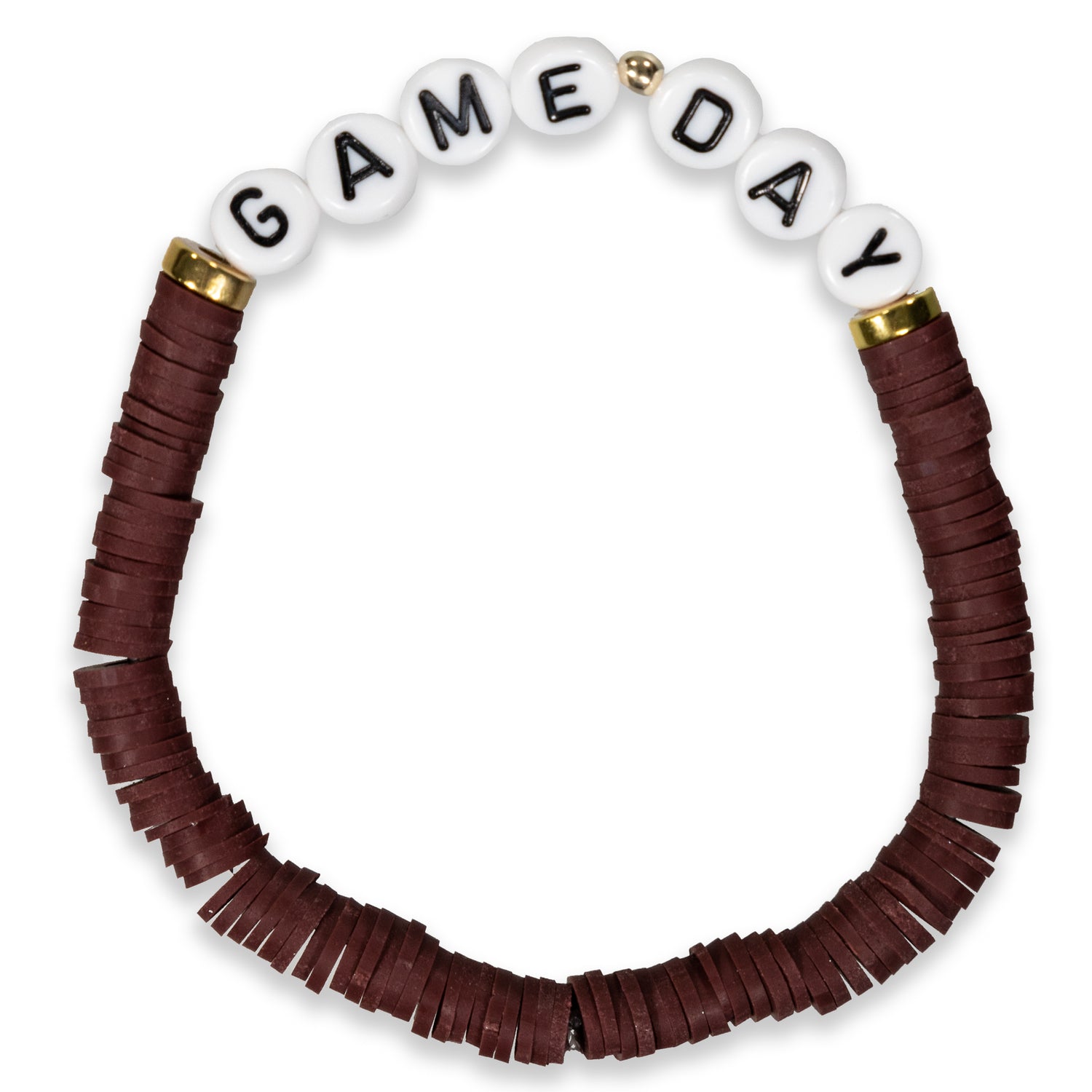 Gameday Beaded Maroon Bracelet