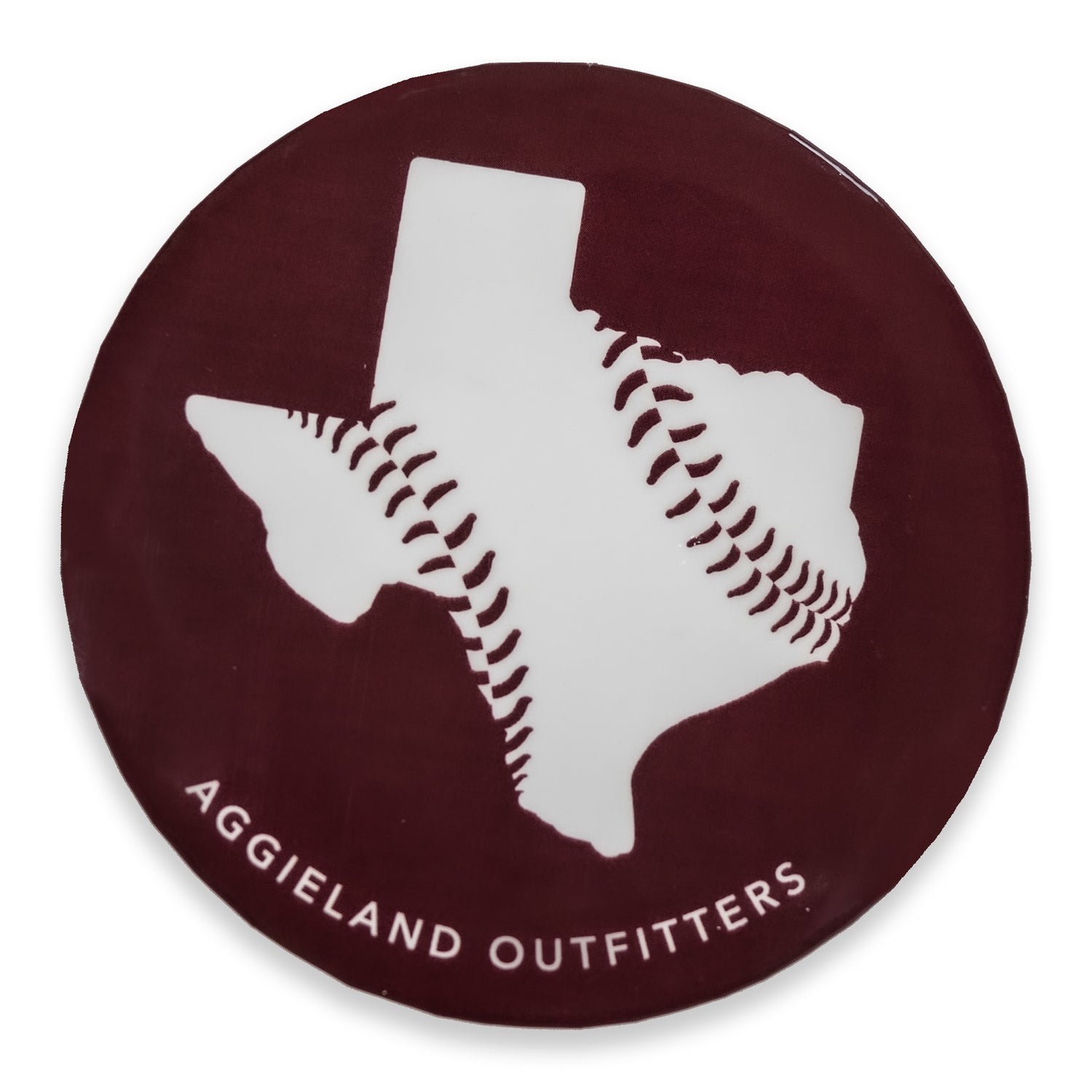 Texas Baseball Outline Button