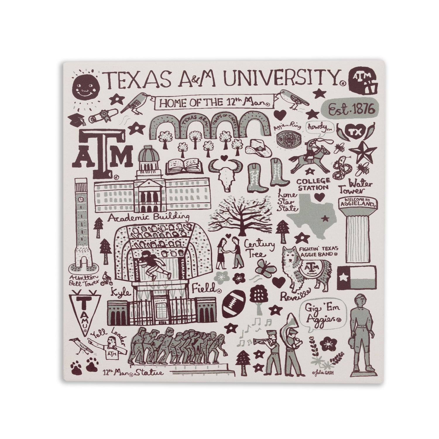 Texas A&M Julia Gash Decor Tile