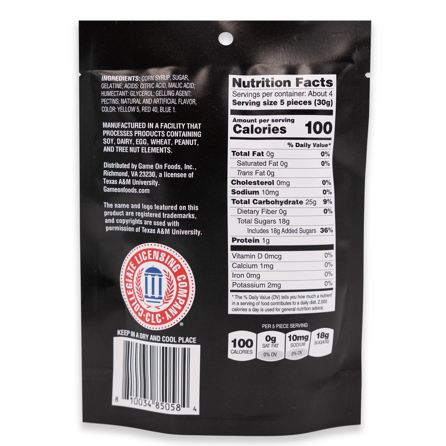 Texas A&M Sour Gummi Candies