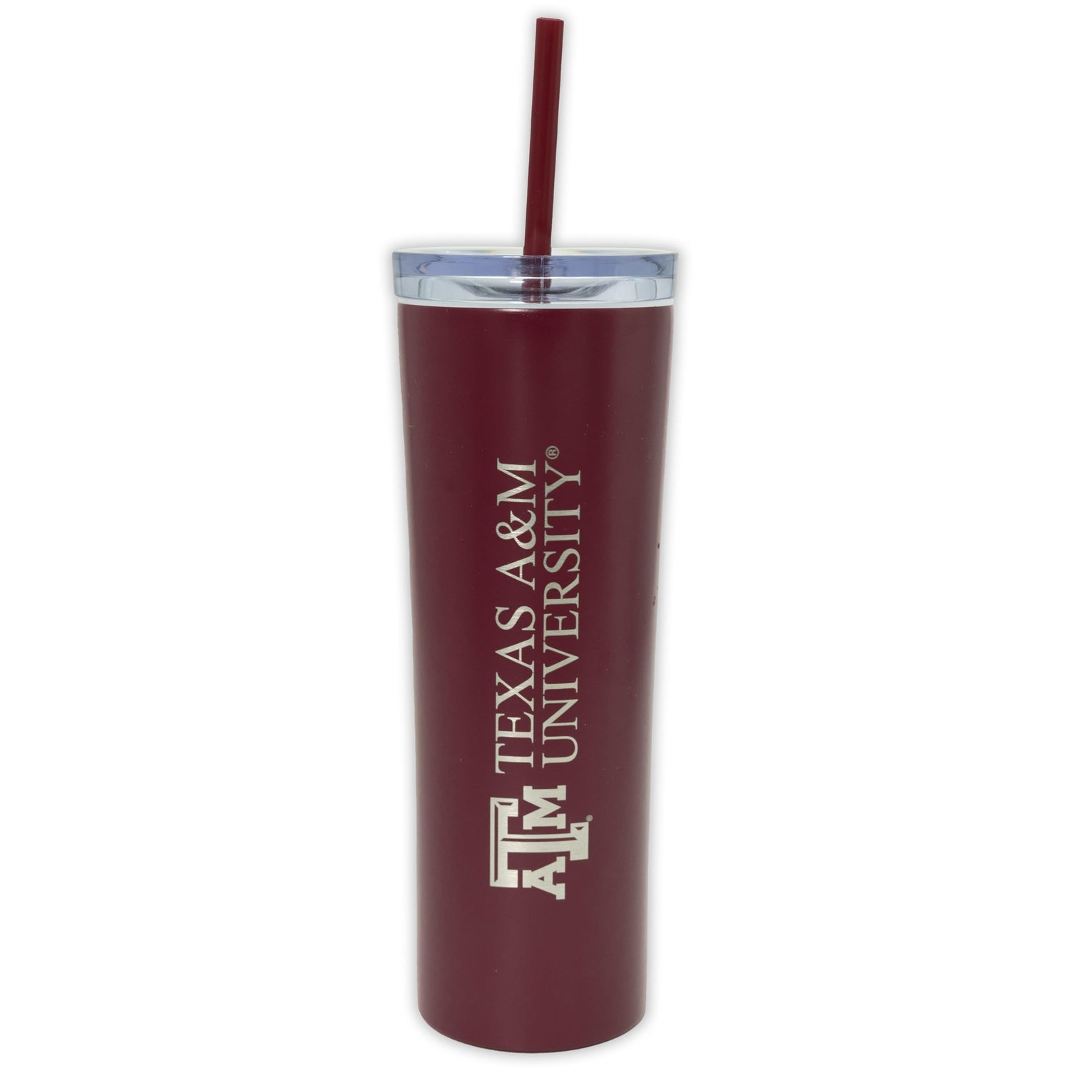 Texas A&M Maroon Tumbler With Straw