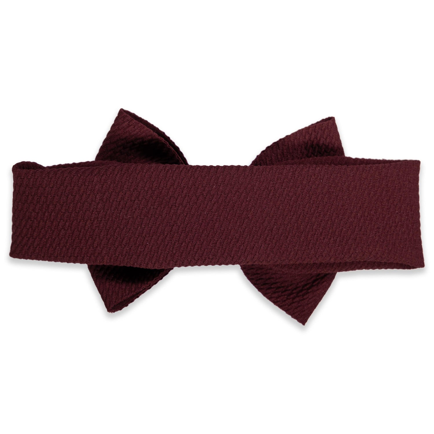 Maroon Knit Headband With Bow