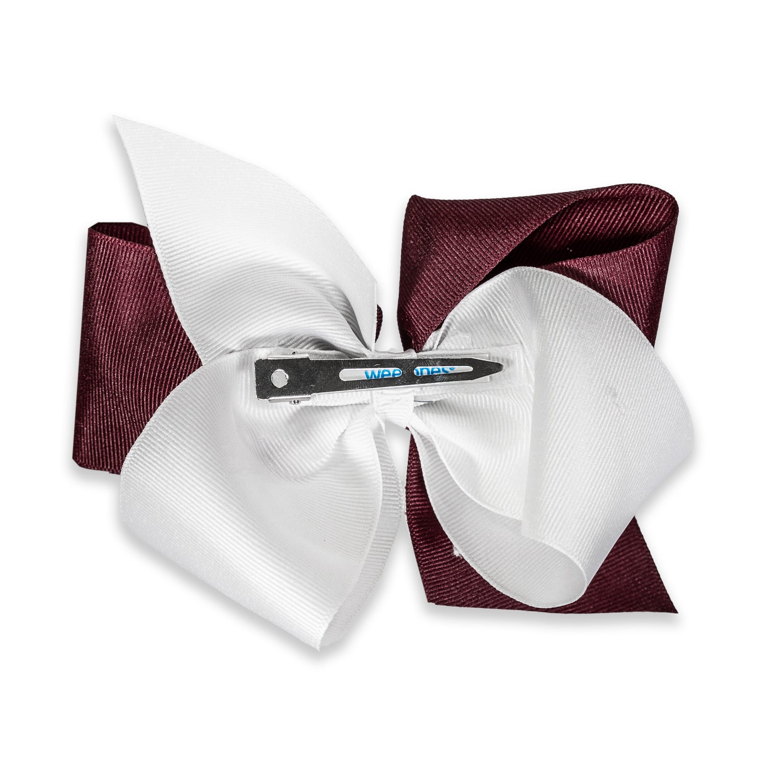 Texas A&M Maroon And White Embroidered Beveled Atm Medium Bow