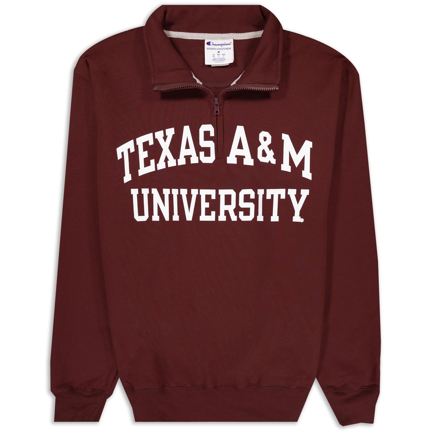 Texas A&M Champion Maroon Arched Powerblend Quarter Zip