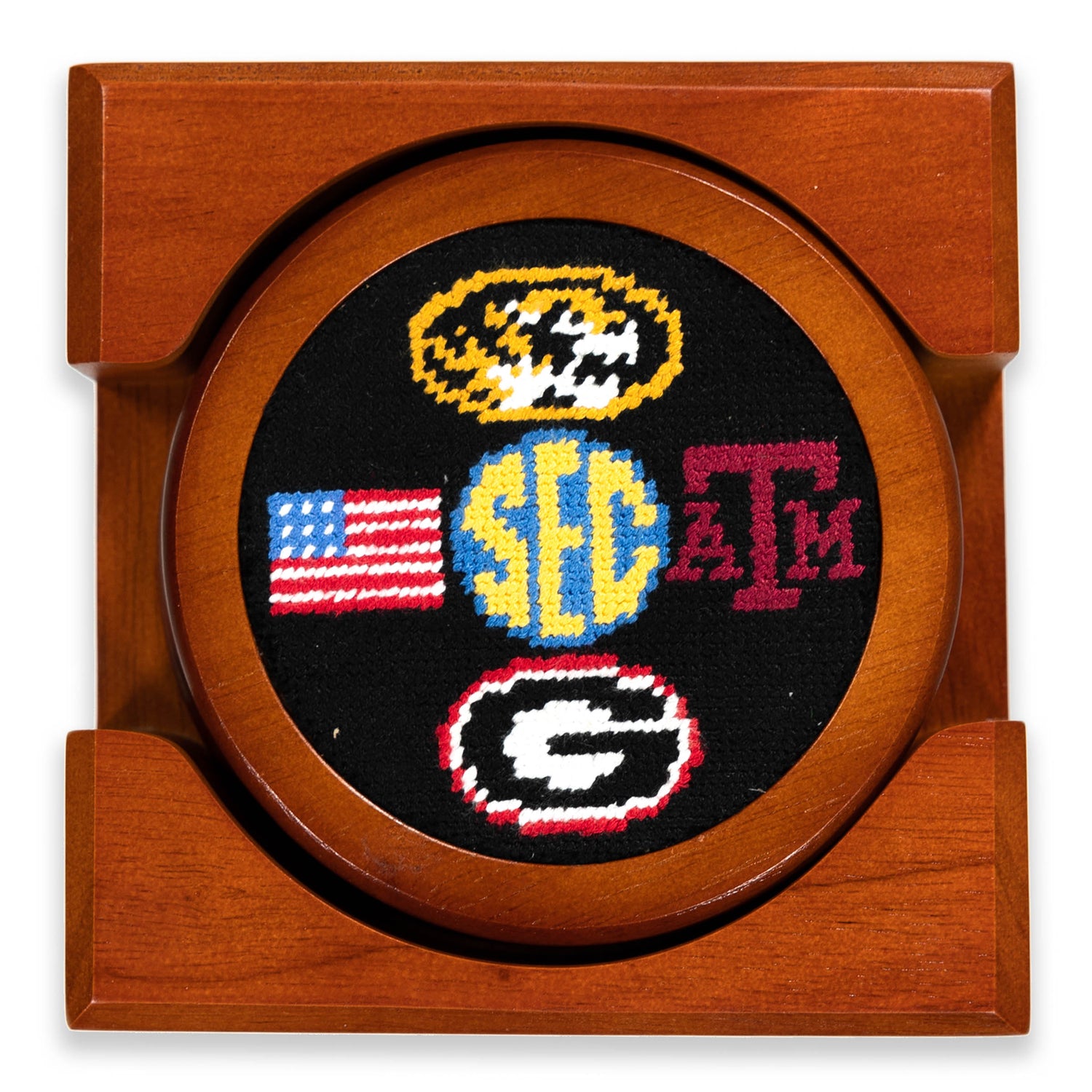 Smathers & Branson Sec Stitched Wooden Coasters
