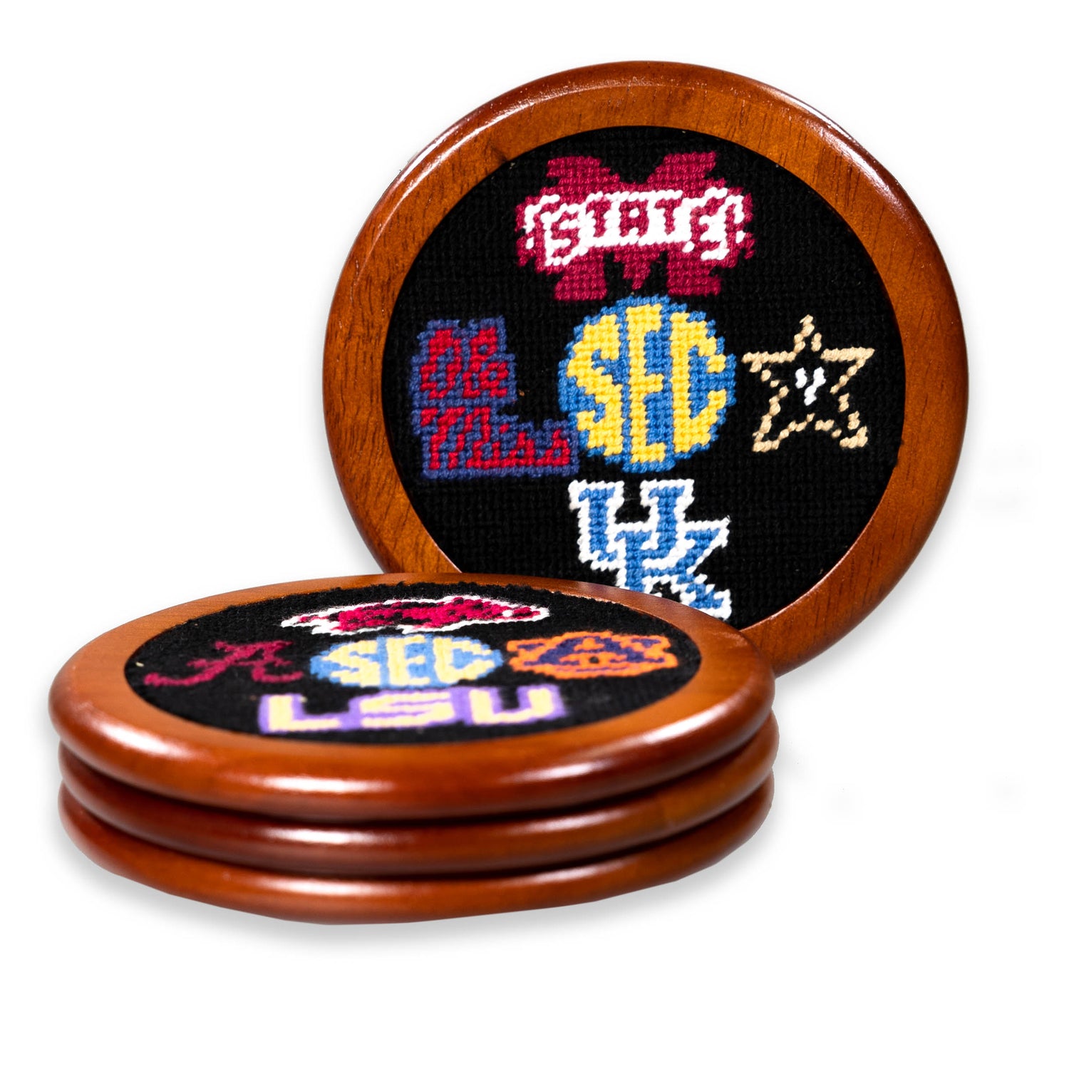 Smathers & Branson Sec Stitched Wooden Coasters