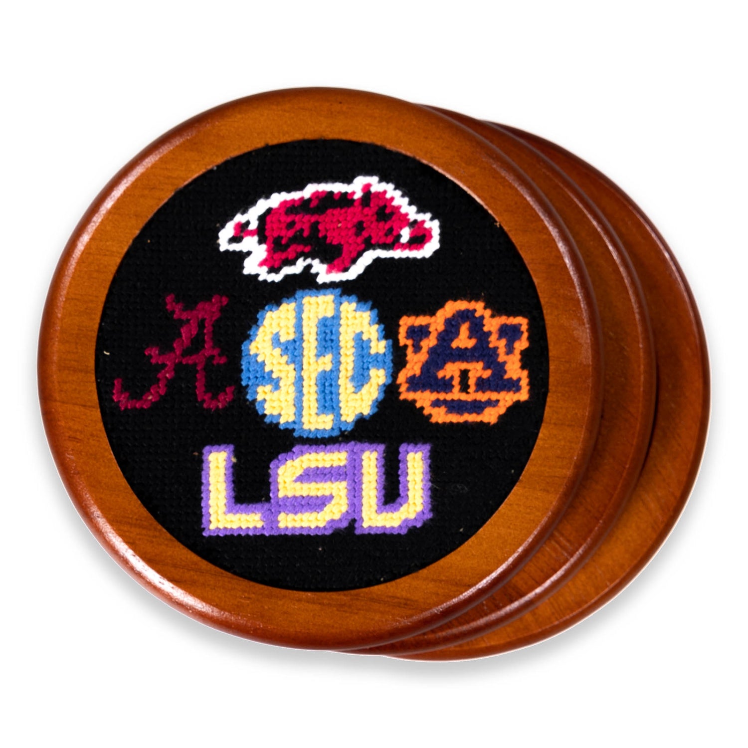 Smathers & Branson Sec Stitched Wooden Coasters