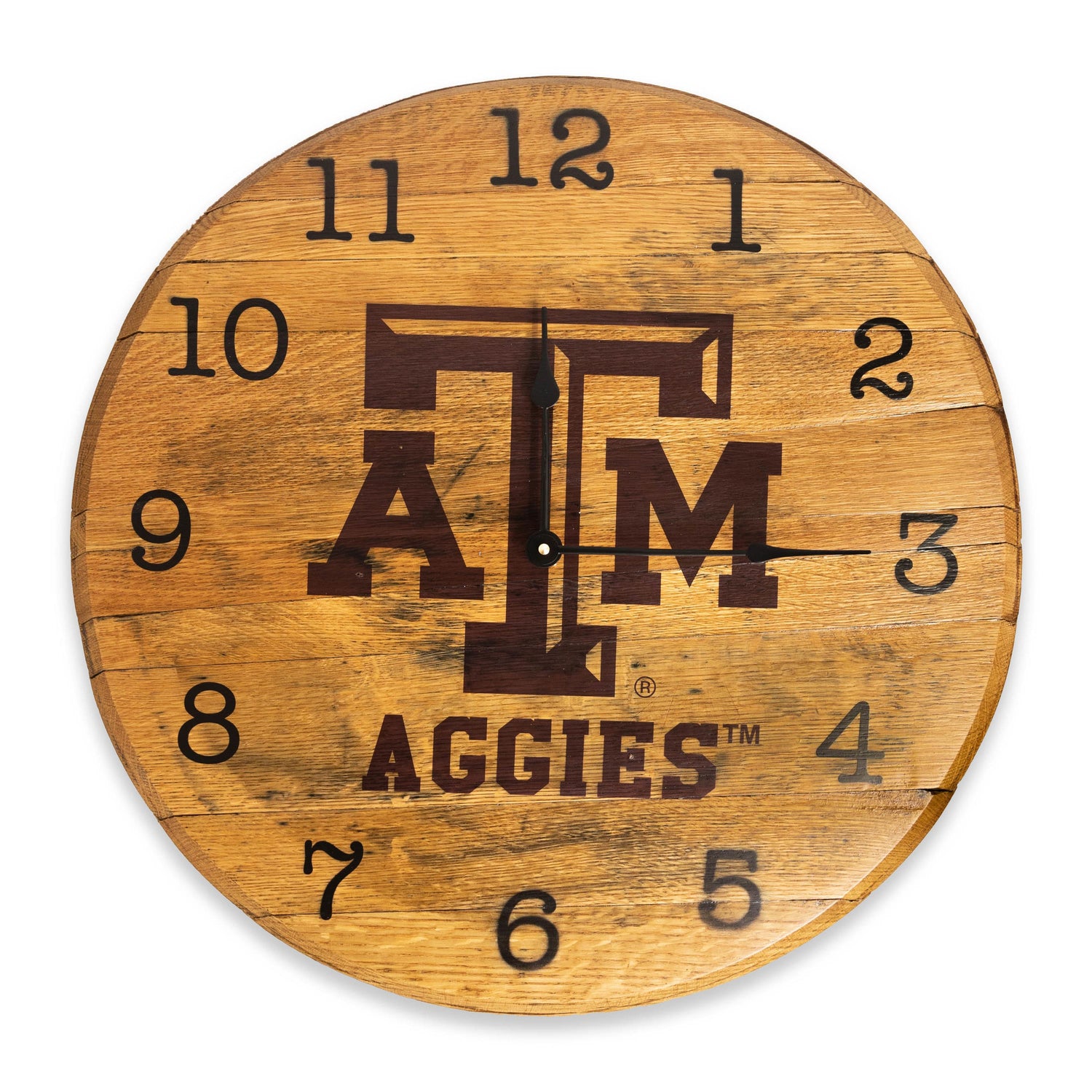 Texas A&M Aggies Barrel Clock