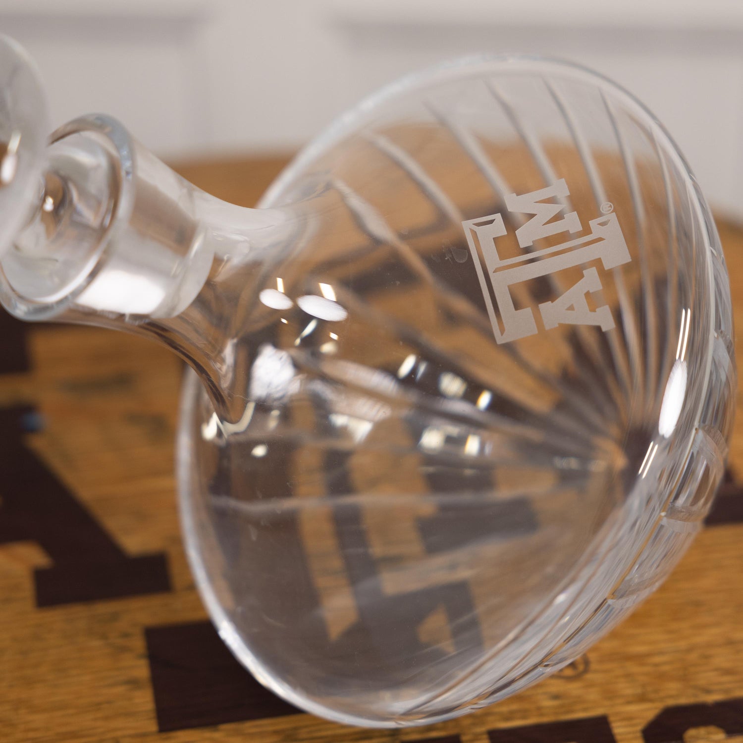 Texas A&M Beveled Orbital Magnum Decanter 70 Oz