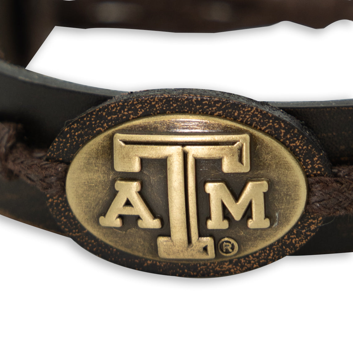 Texas A&M Burnished Leather Bracelet