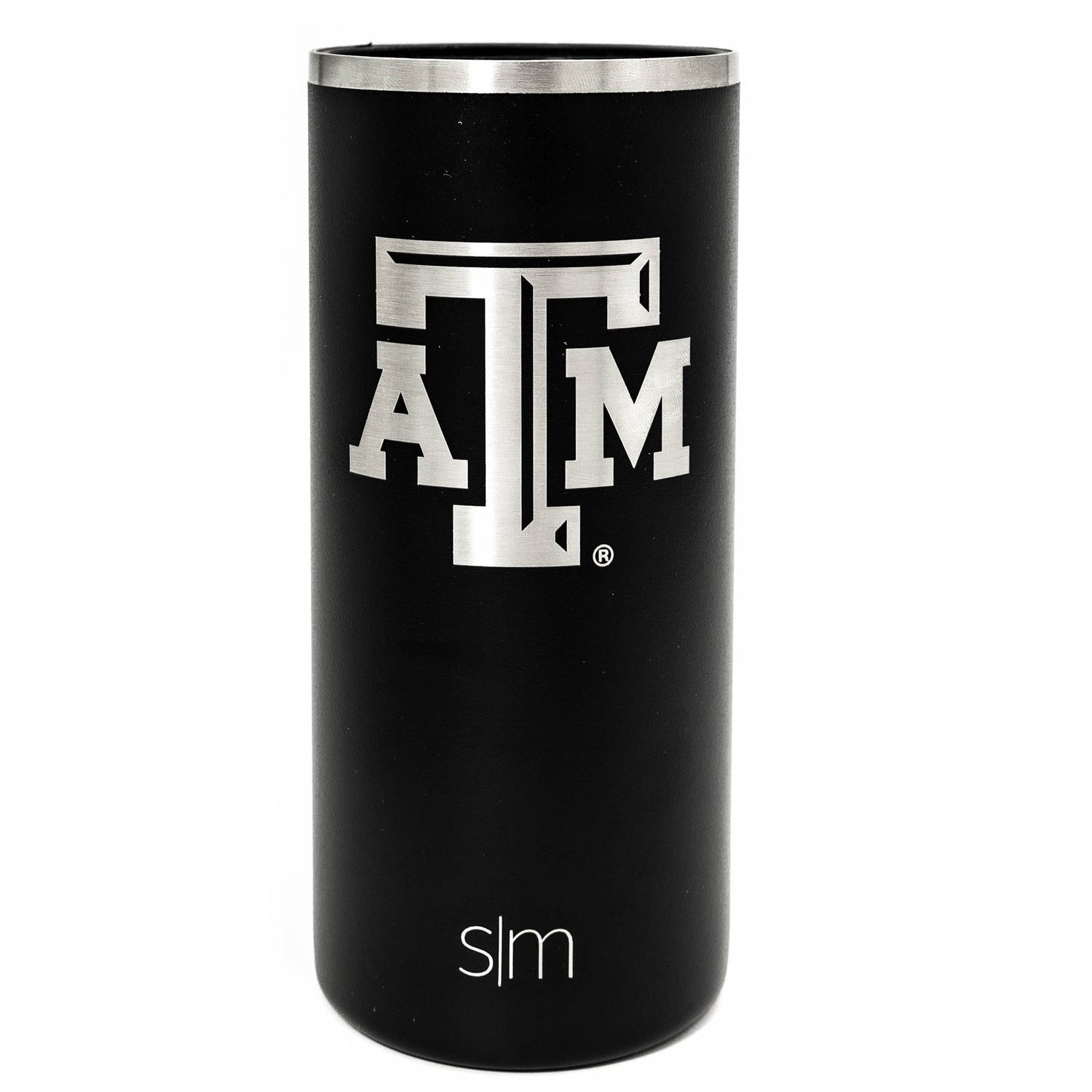 Texas A&M Black Ranger Slim Can Cooler