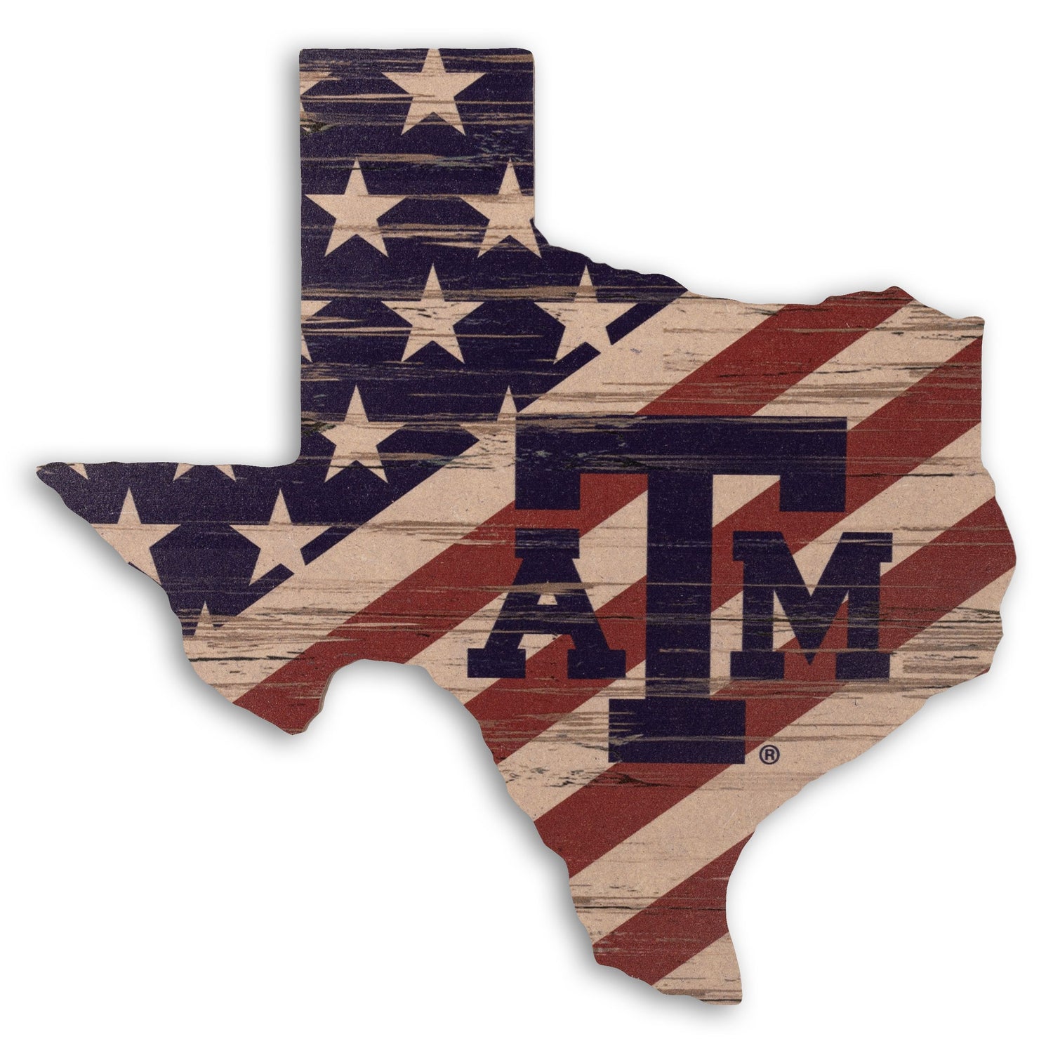 Texas A&M American Flag State Sign
