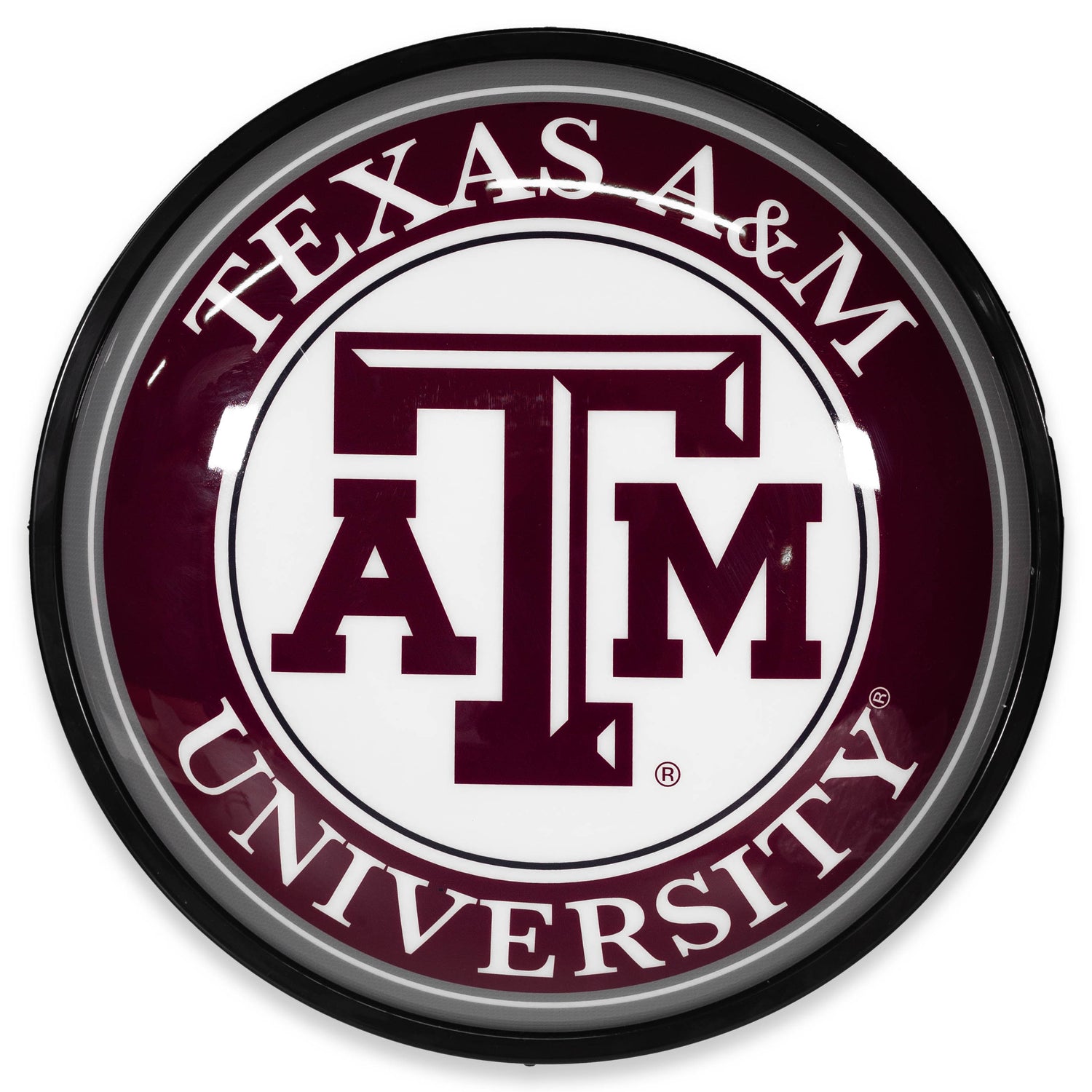 Texas A&M Round Slimeline Lighted Wall Sign