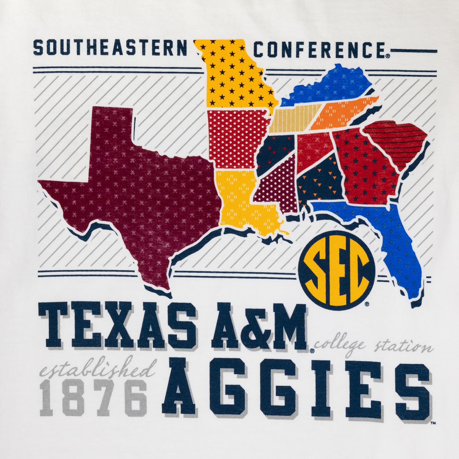 Texas Aggies SEC Map