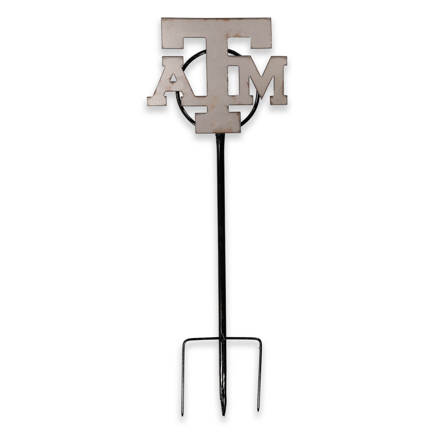 Texas A&M Silver Rustic Yard Sign