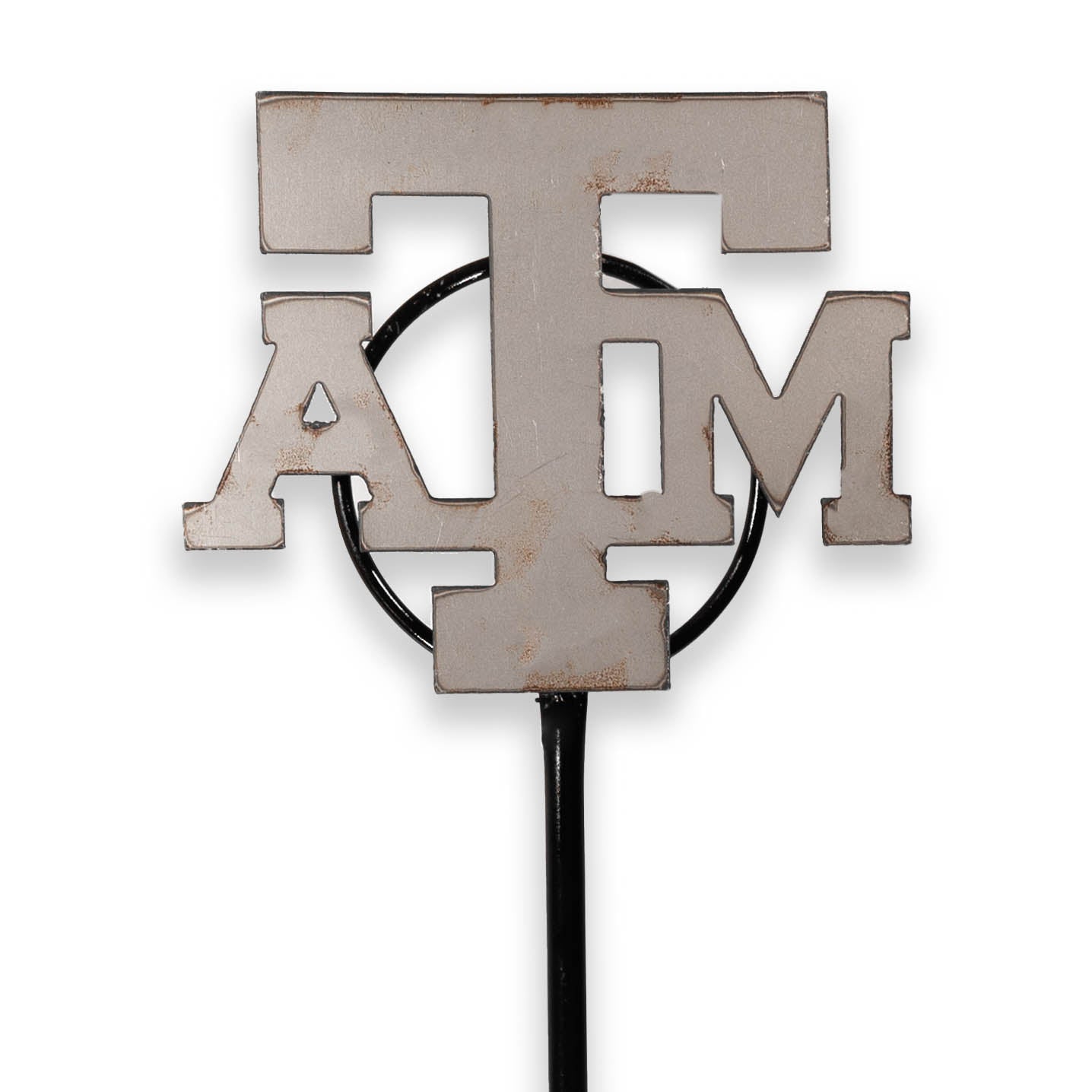 Texas A&M Silver Rustic Yard Sign