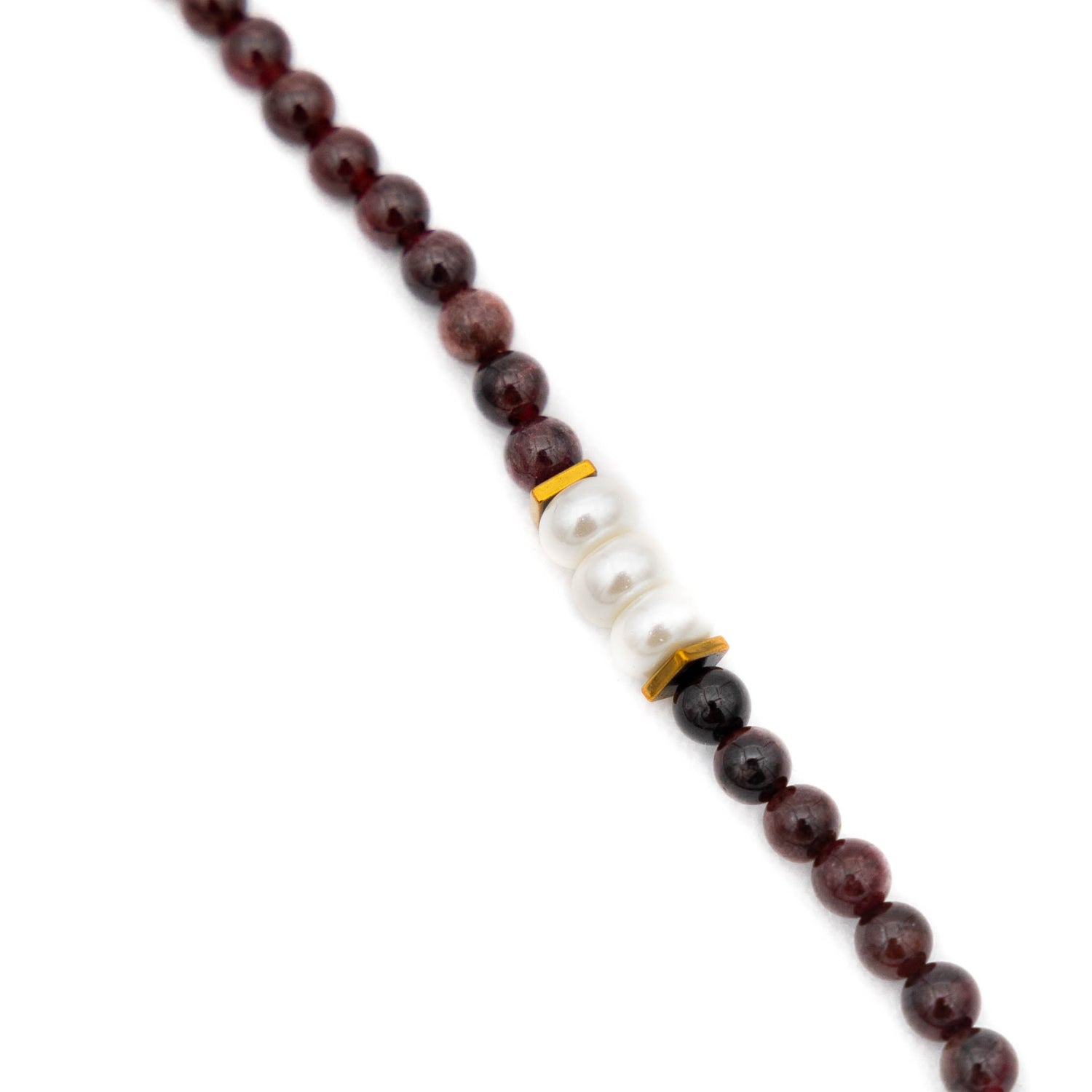 Red Garnet Gold Whoop! Necklace