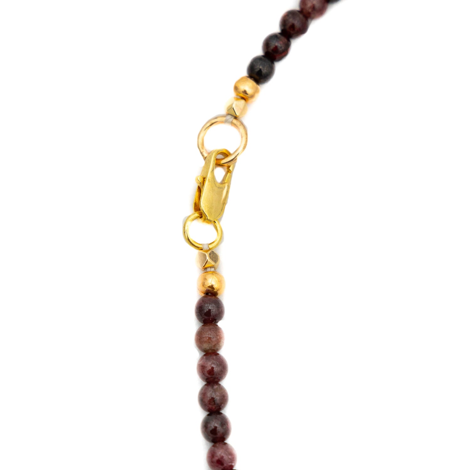 Red Garnet Gold Whoop! Necklace