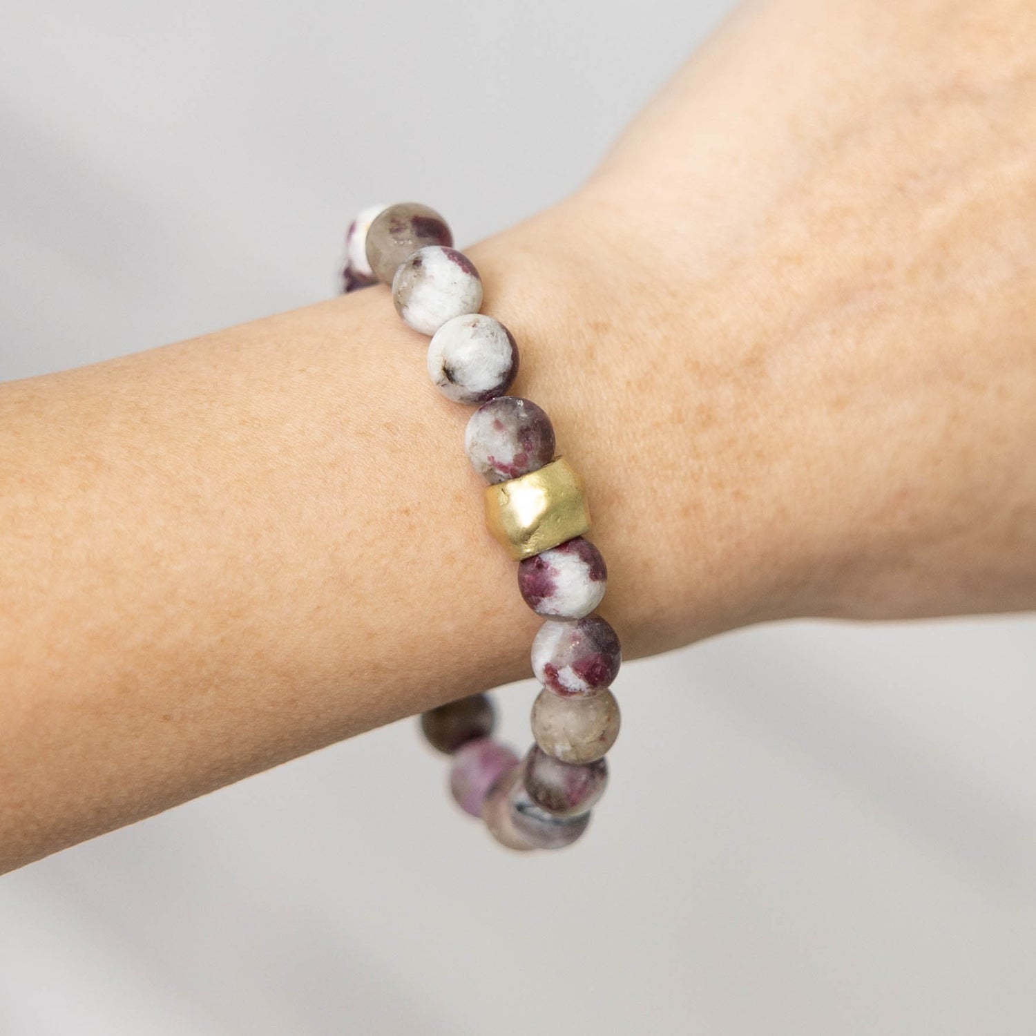 Mauve Tourmaline Matte Bracelet