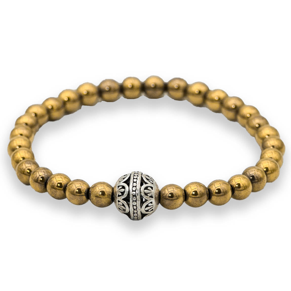 Gold Hematite Ball Centerpiece Bracelet