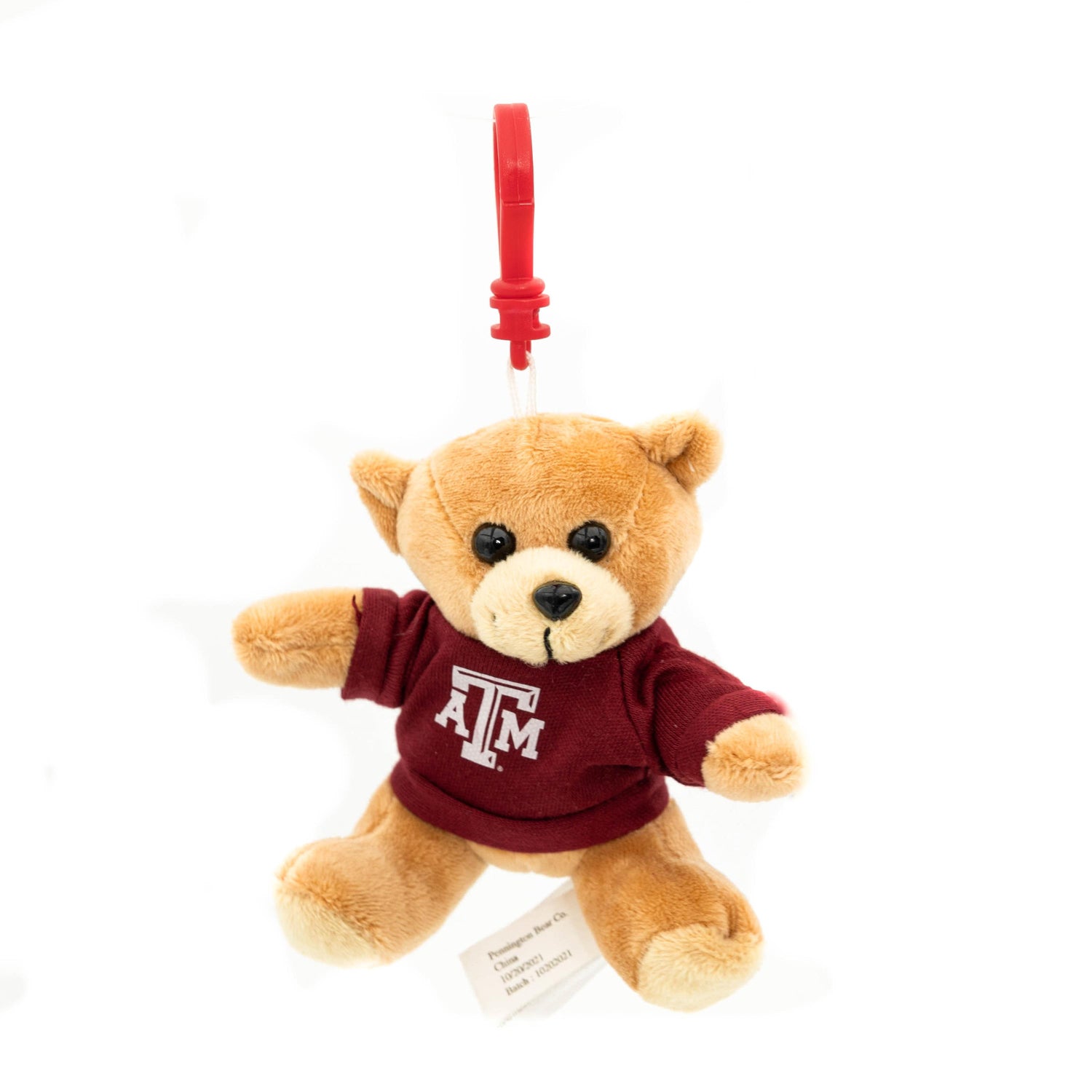 Texas A&M Beveled Atm Brown Teddy Bear Keychain
