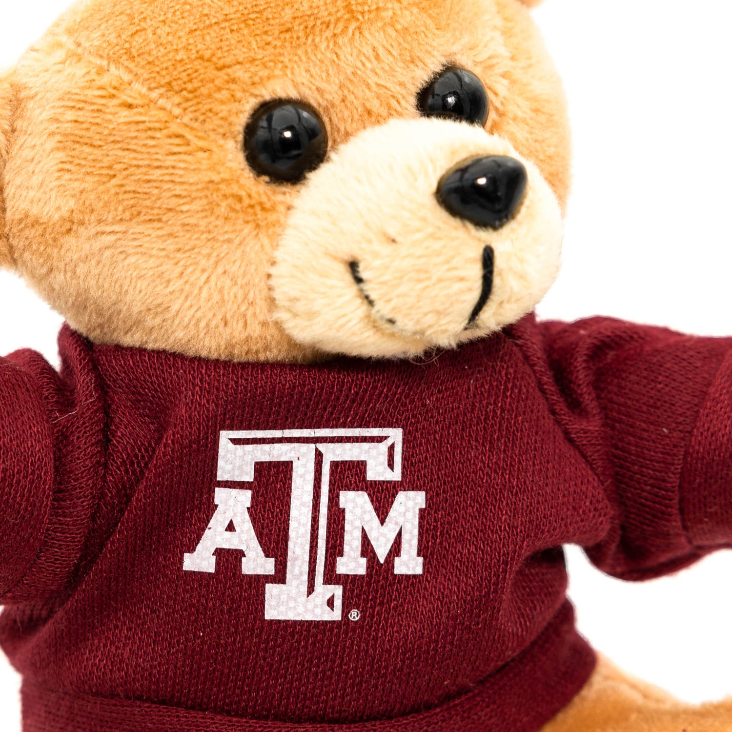 Texas A&M Beveled Atm Brown Teddy Bear Keychain