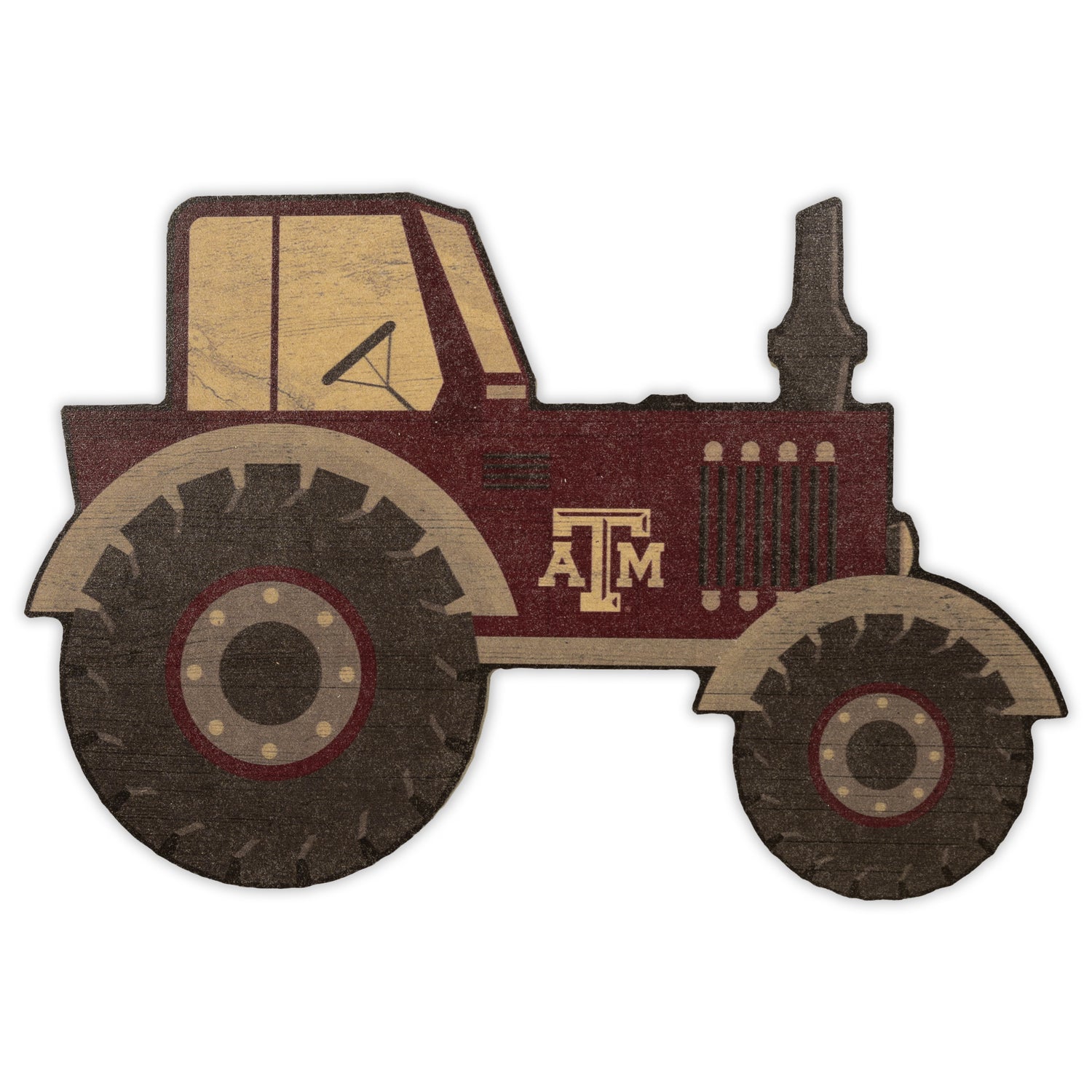Texas A&M Tractor Cutout Sign