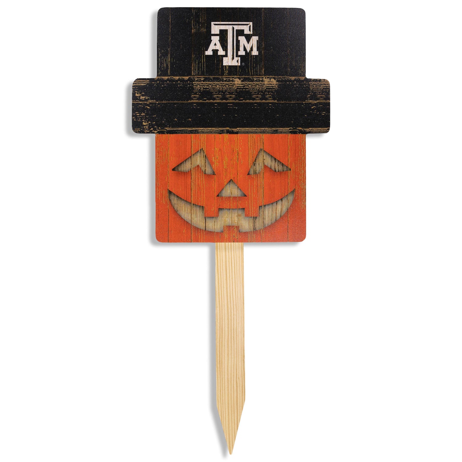 Texas A&M Pumpkin Cutout With Stake